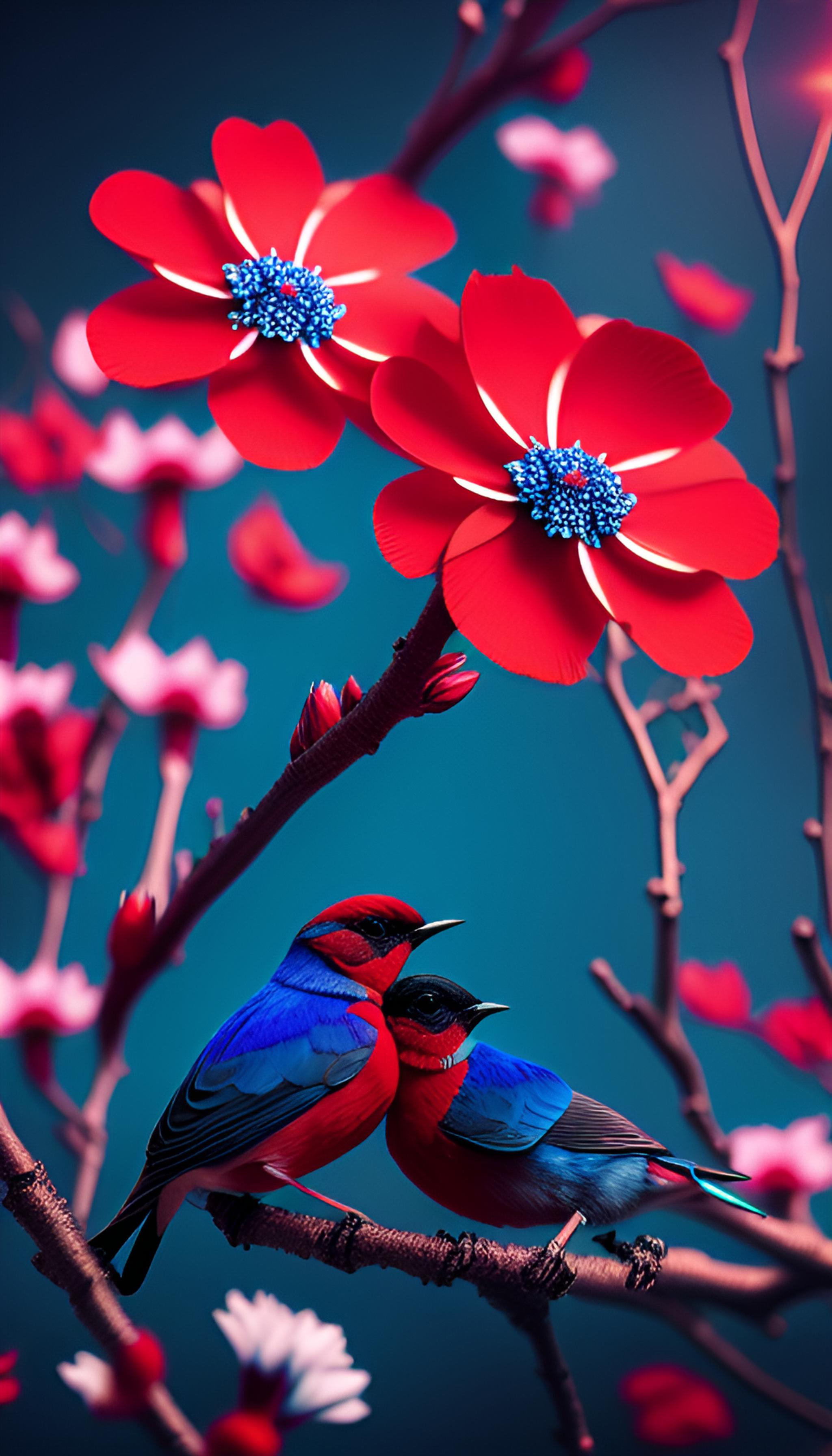 红与蓝，花与鹊