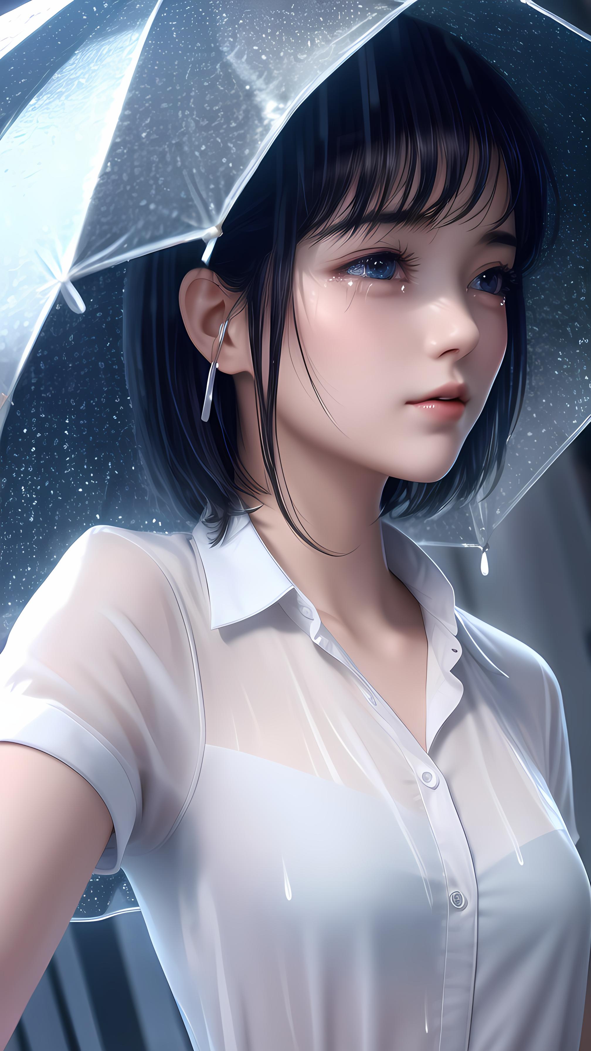 雨中少女