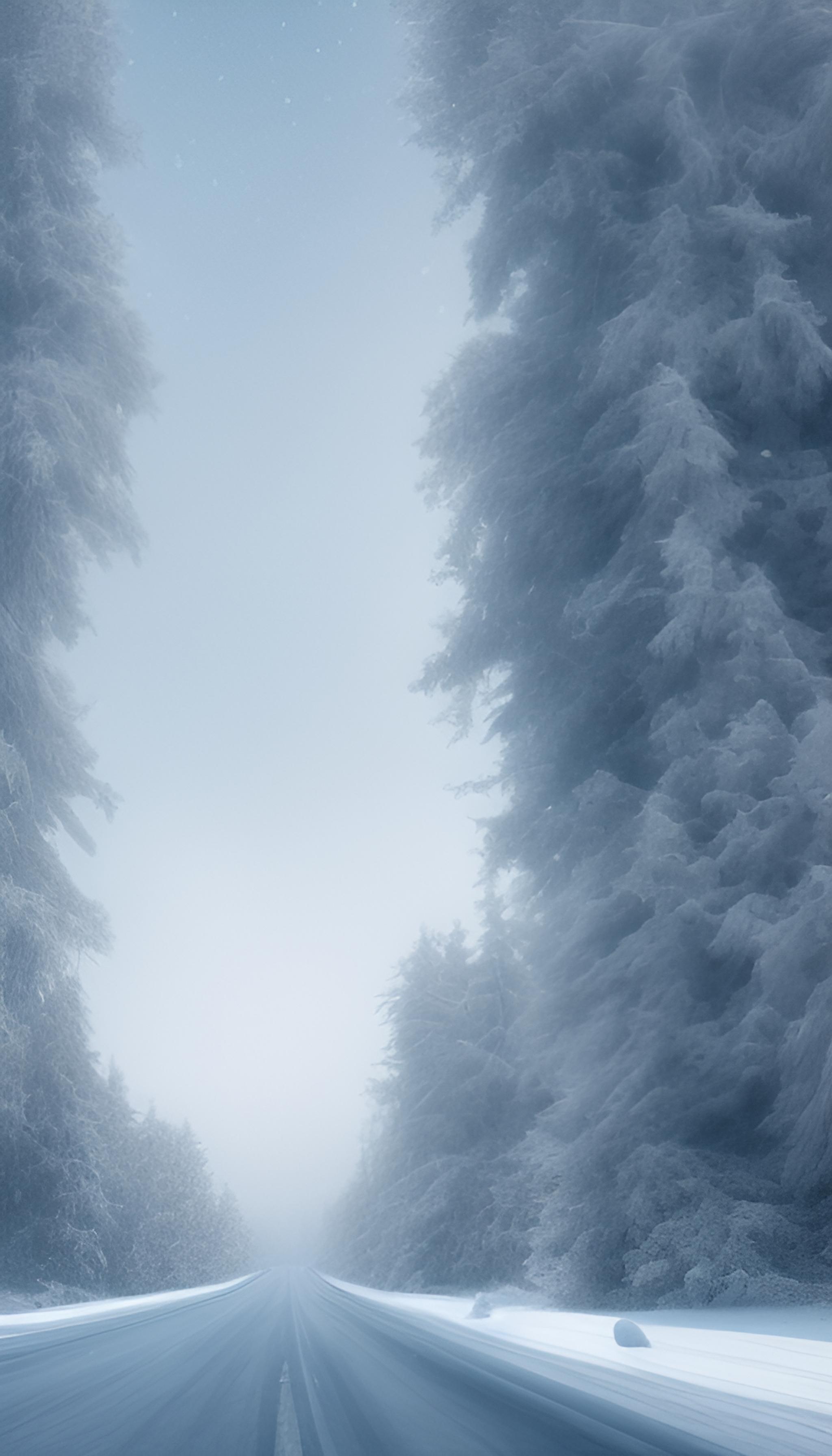 雪后的松林