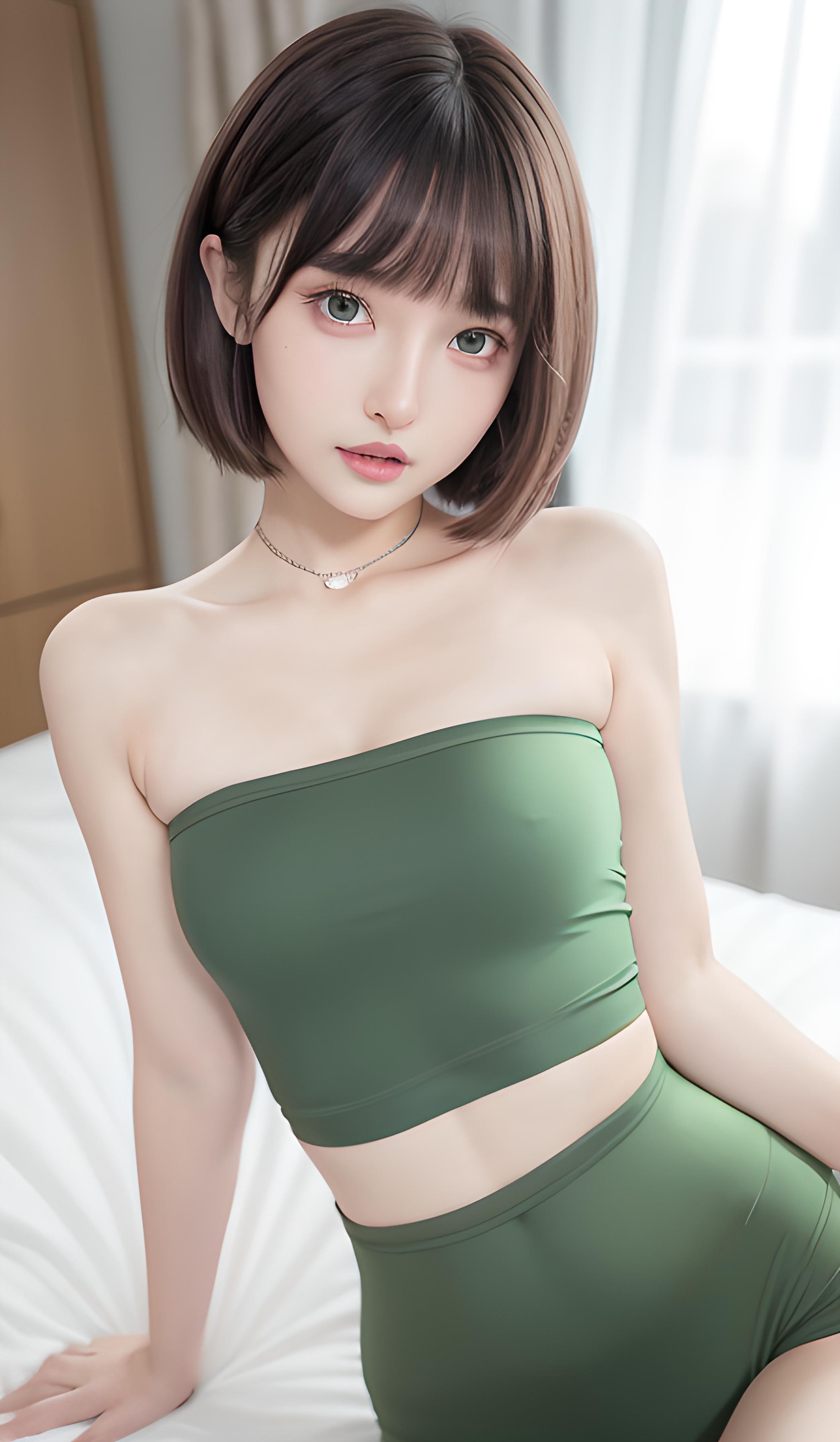 绿色少女