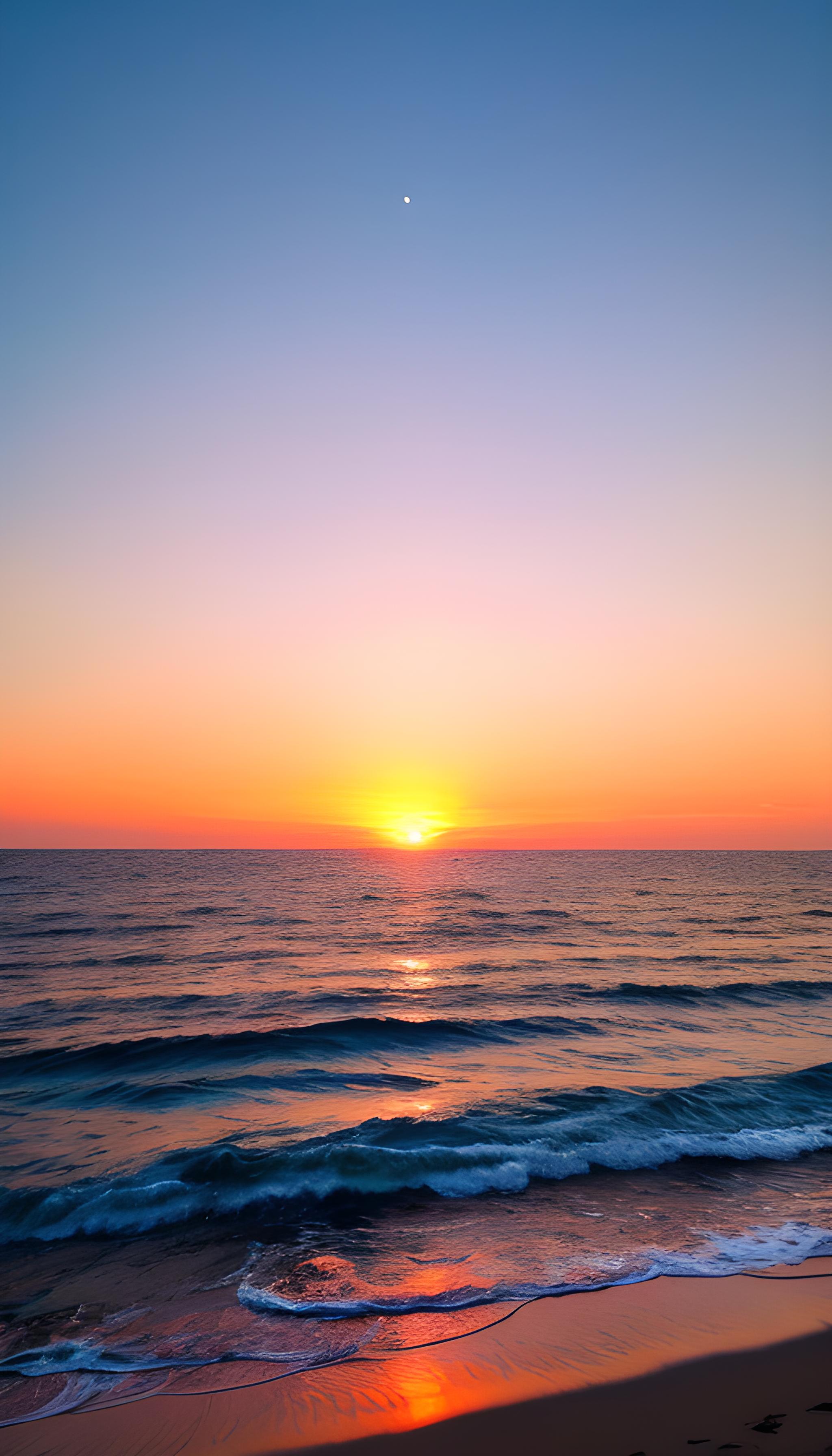 海上落日