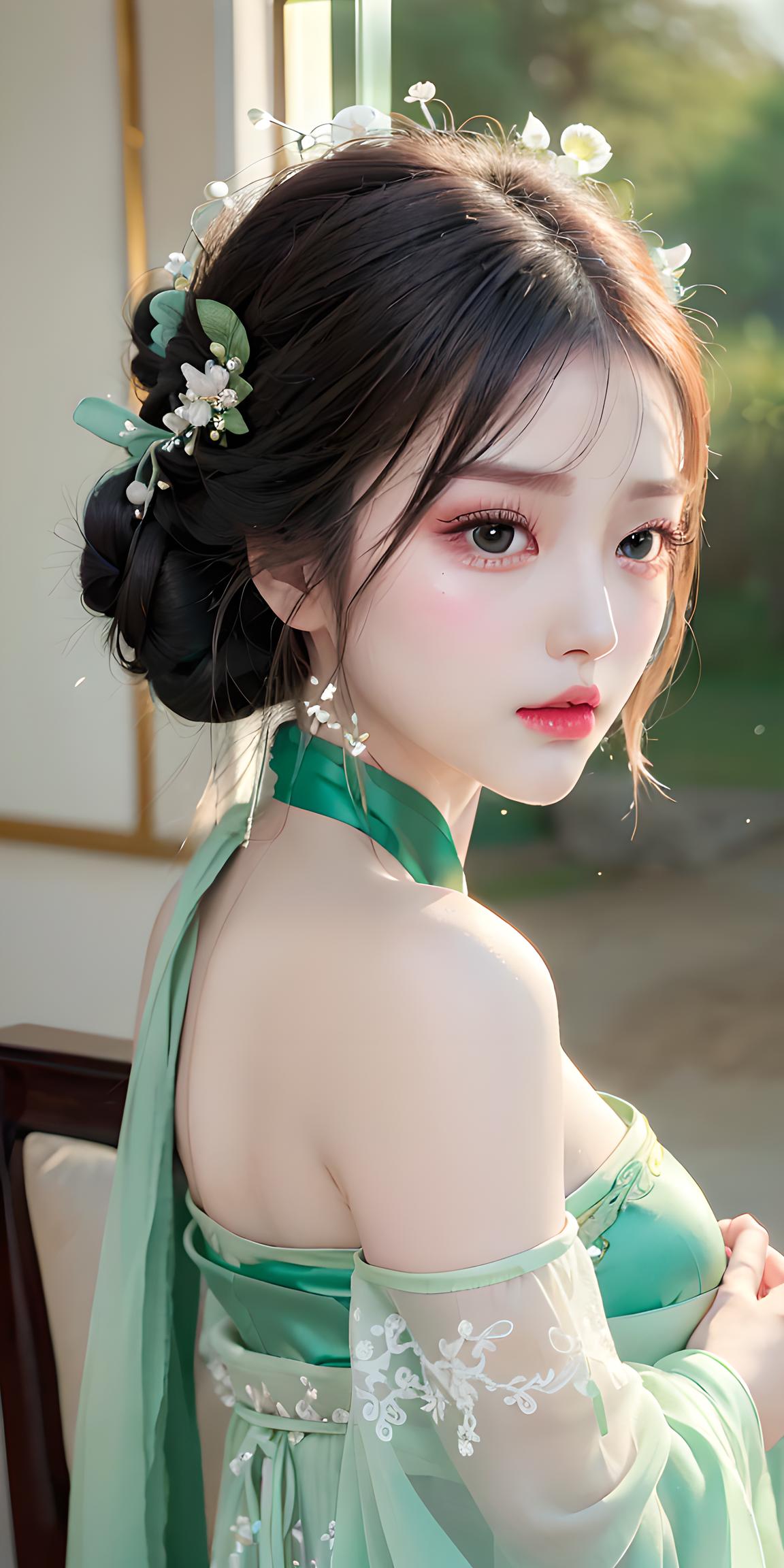 古风汉服美女，主页更多