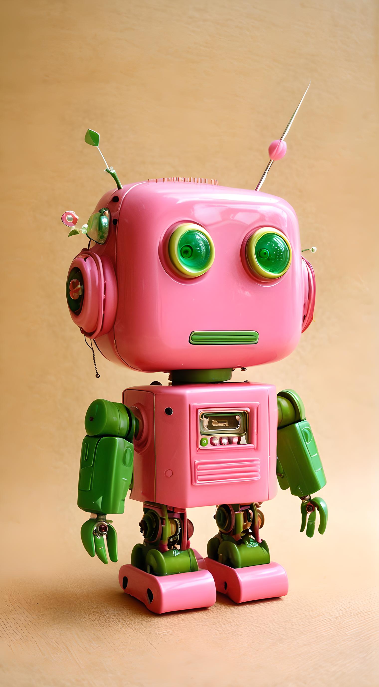 粉红色机器人