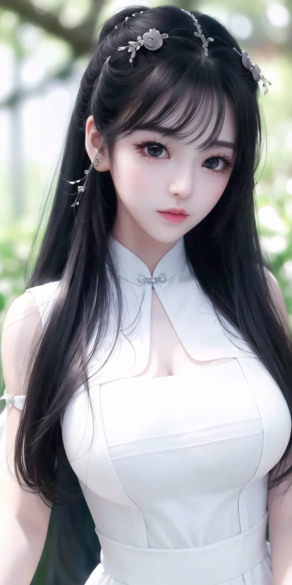 白旗袍少女