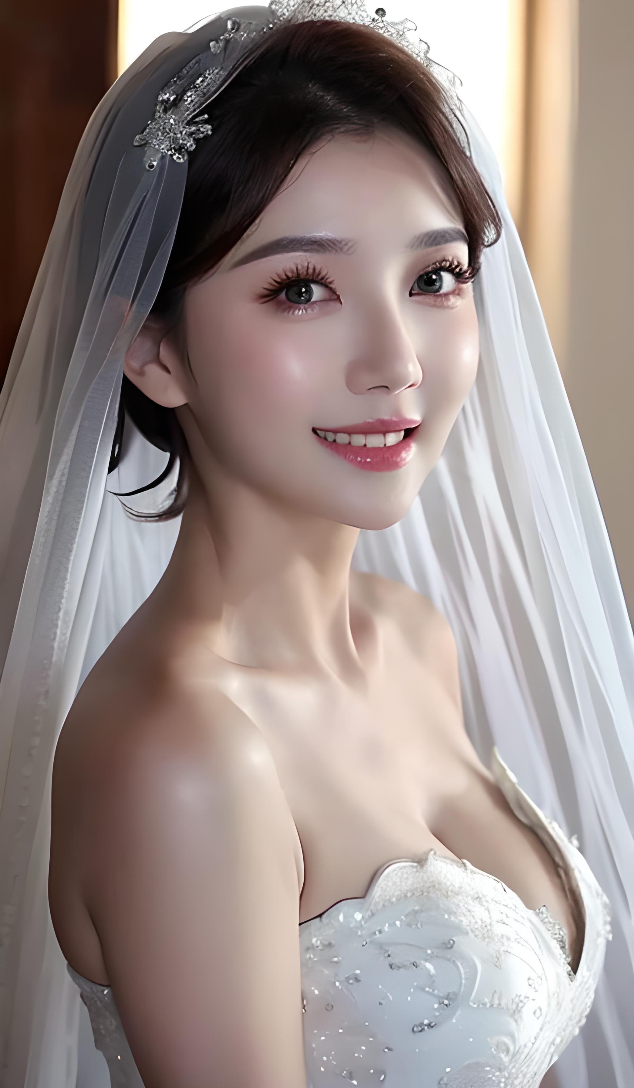 美女婚纱