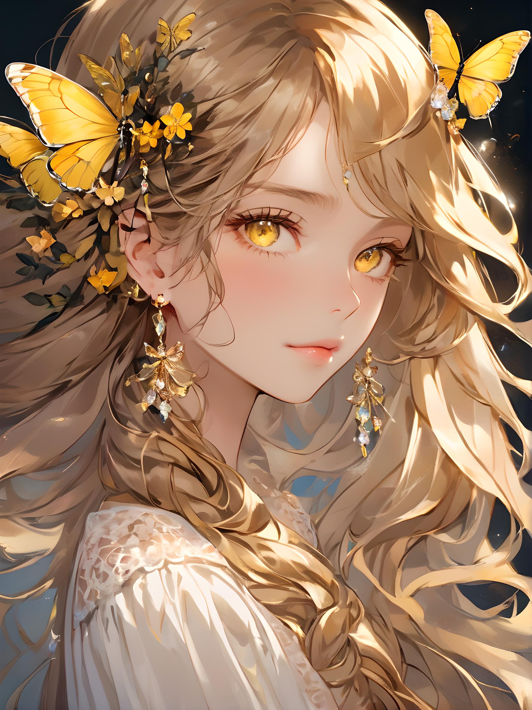 A golden butterfly