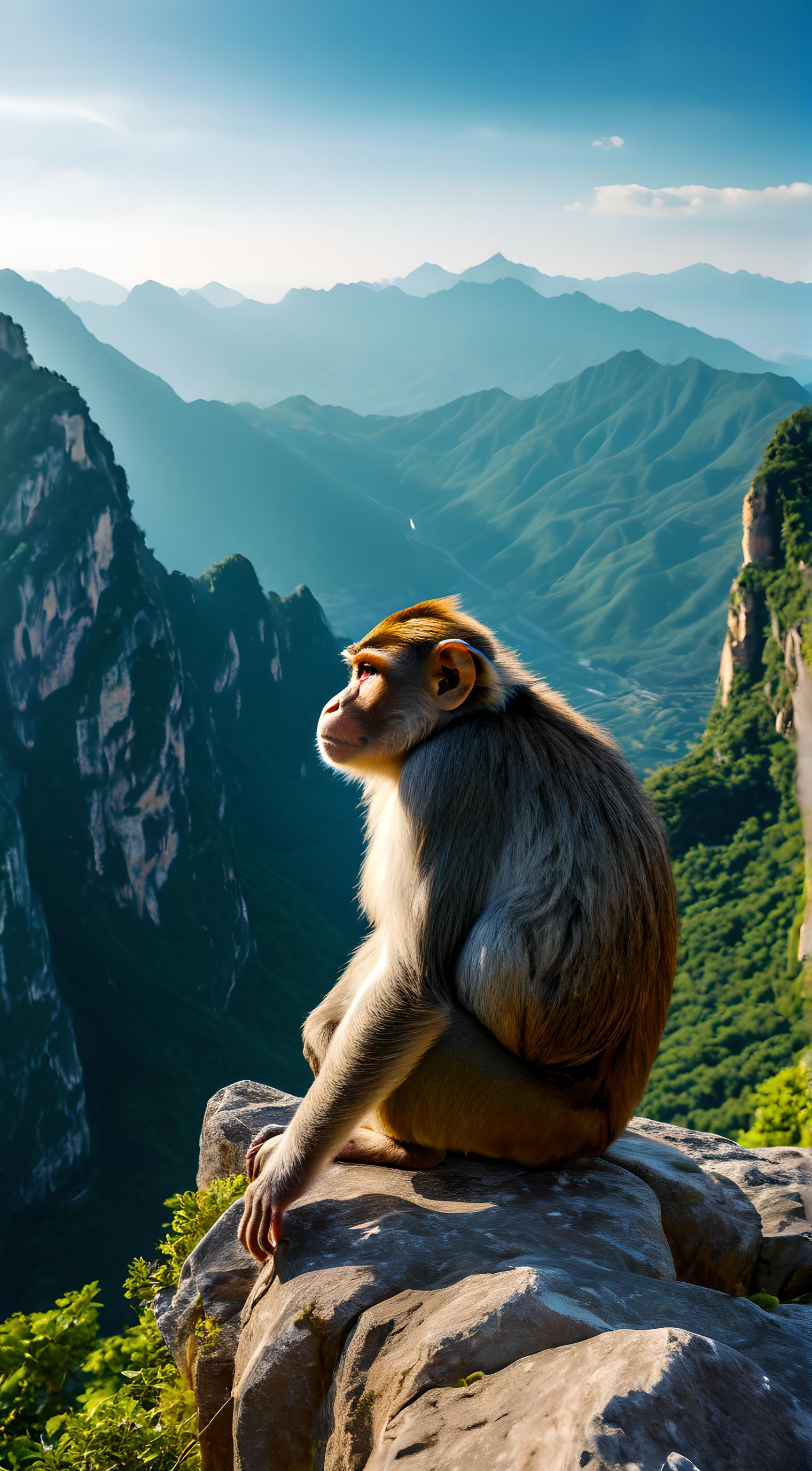 山崖猴子
