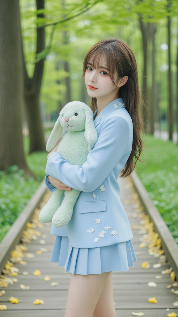 树林里的女孩