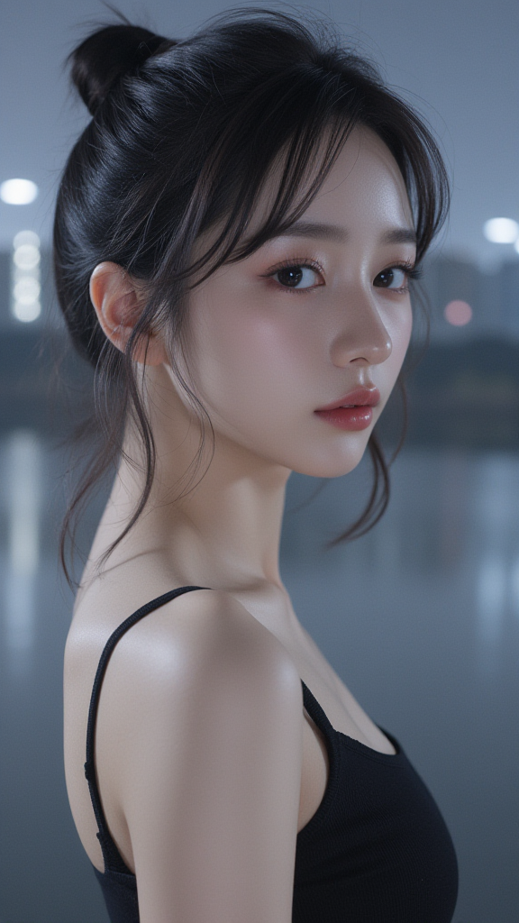 丸子头女孩