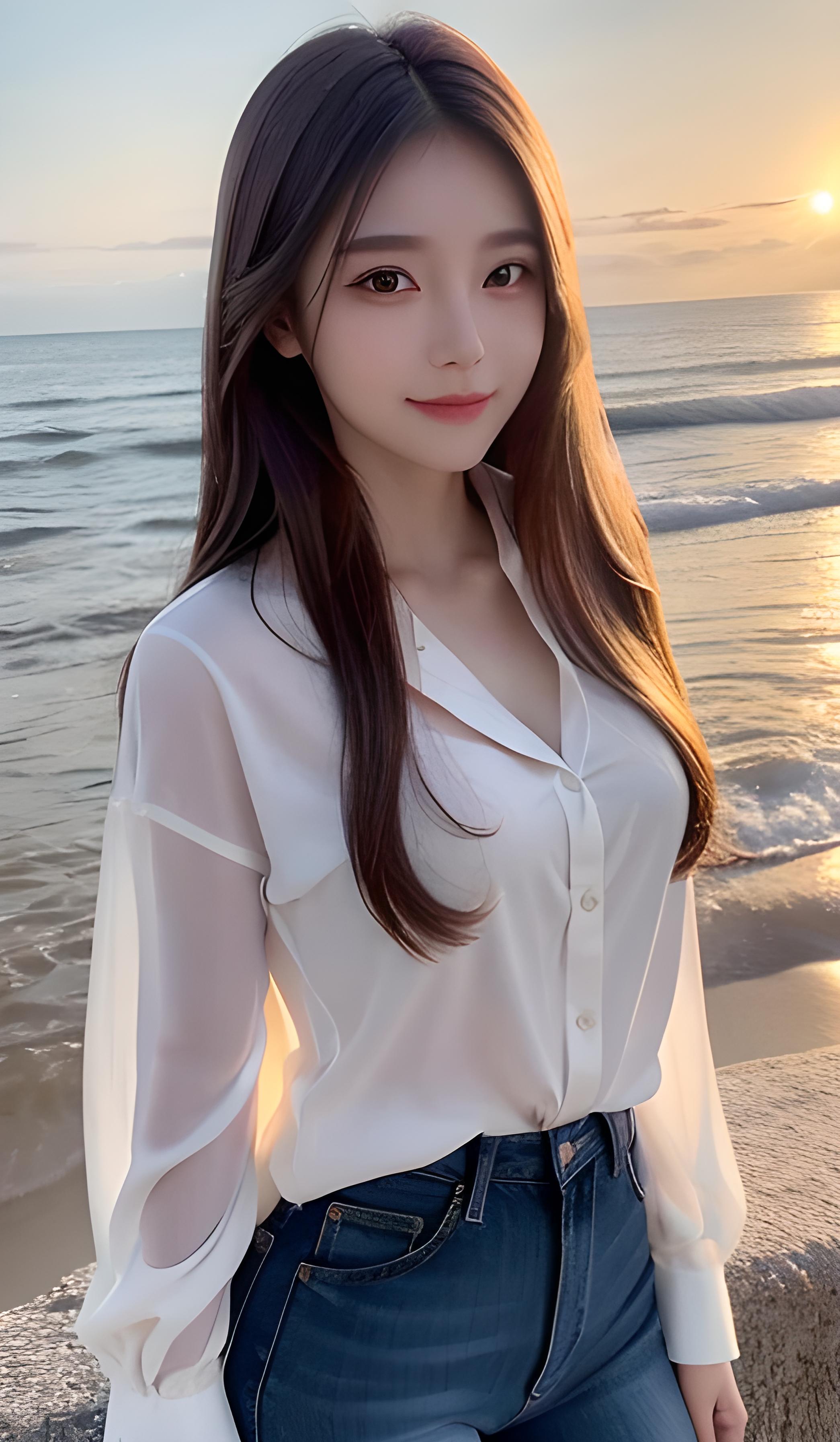 海边美女