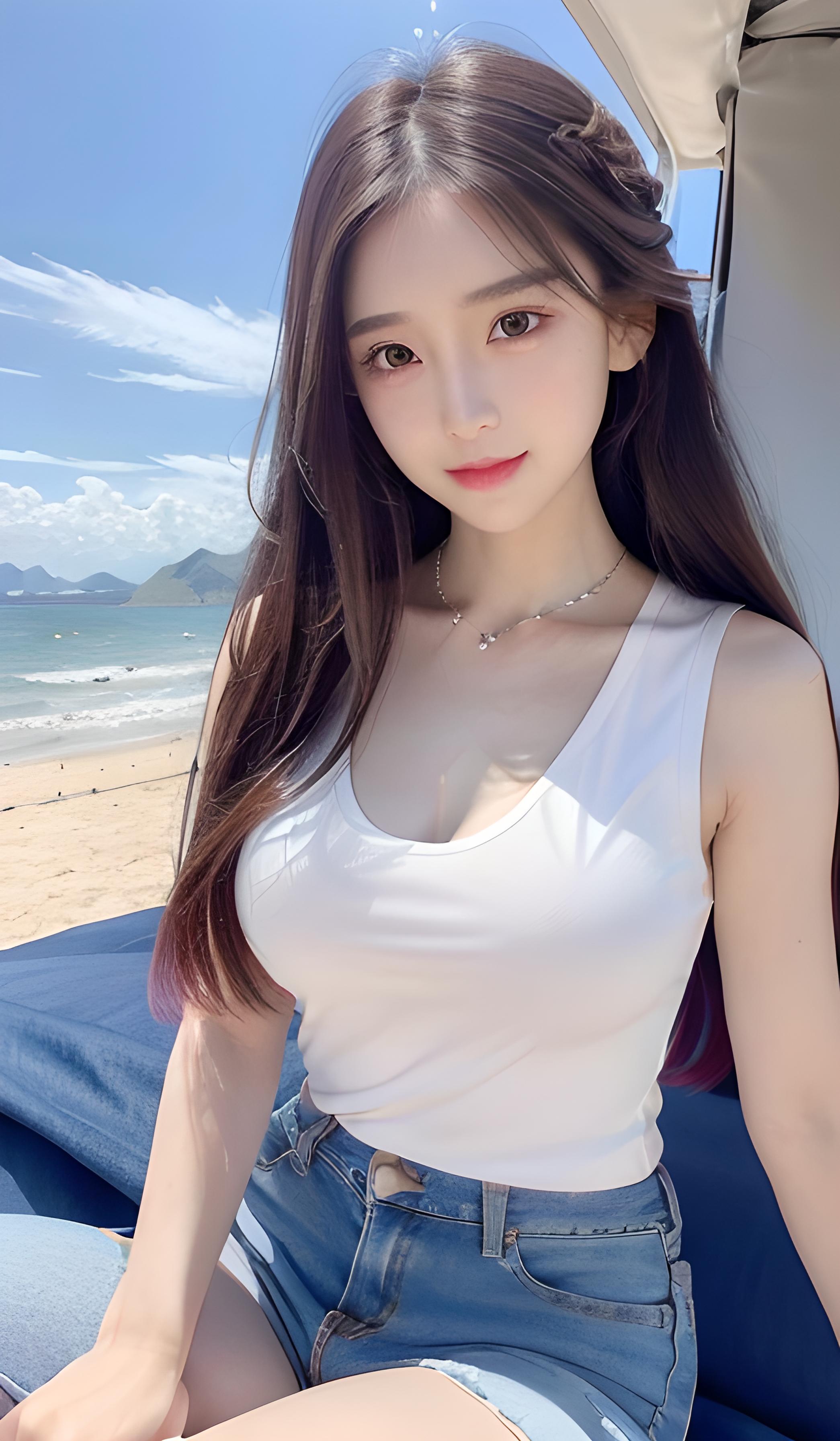 海边美女