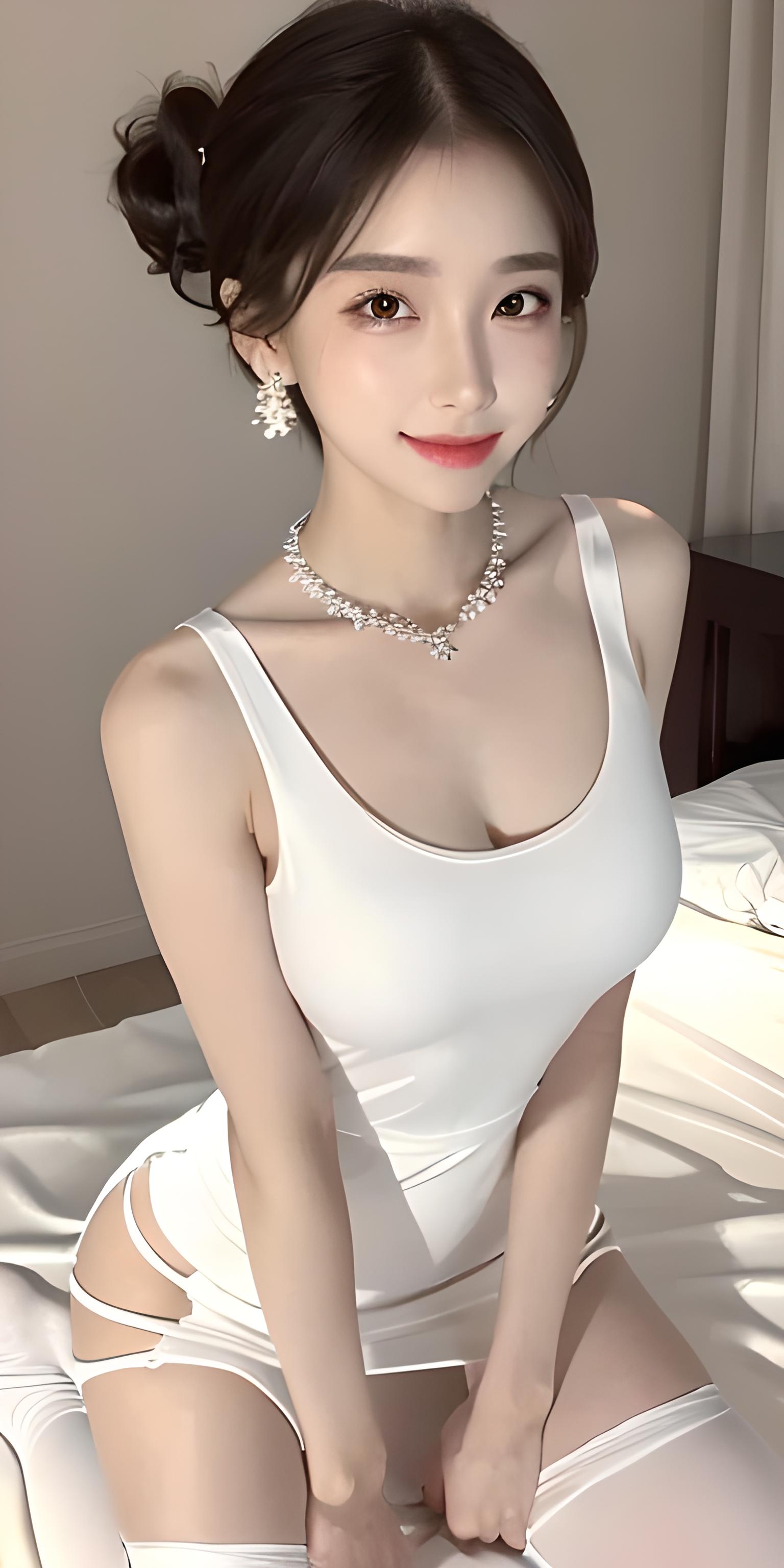 绝美白丝少女