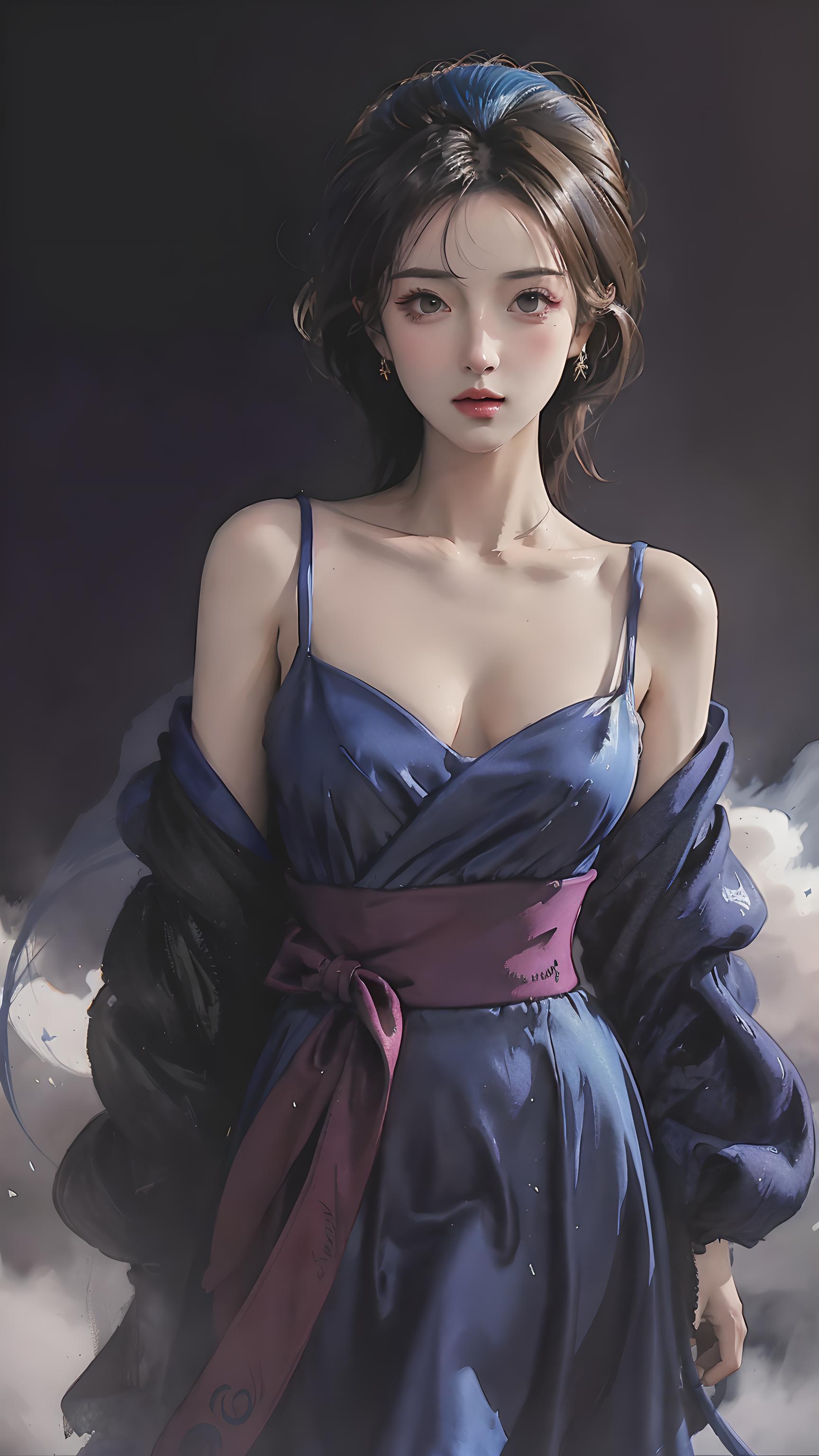 水彩真人画