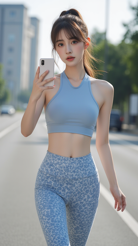 街拍健身女孩