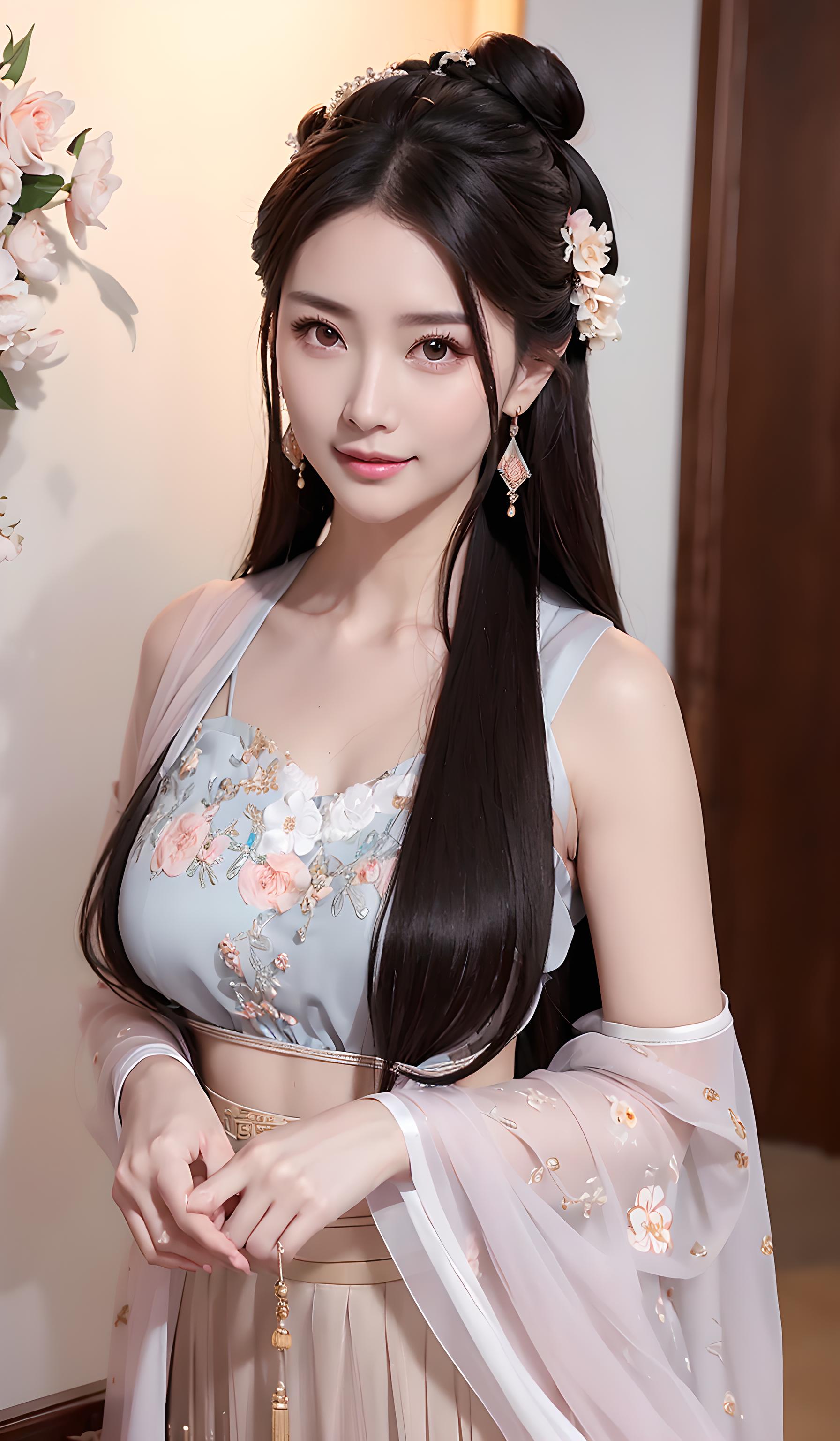 黑发美女