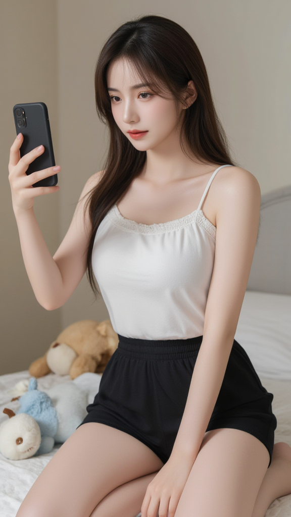 黑色短裤女孩