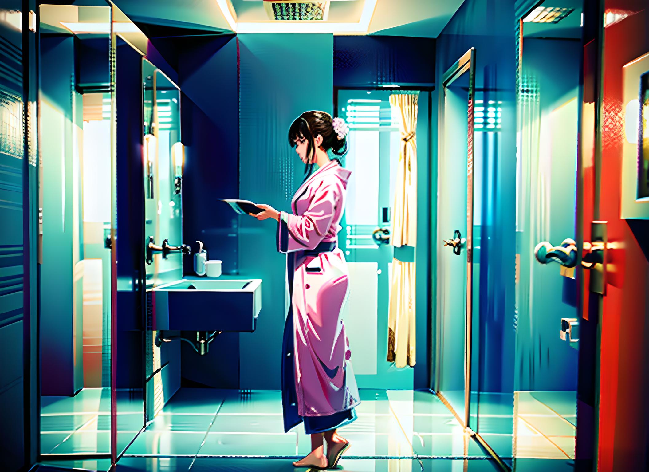 浴室女人