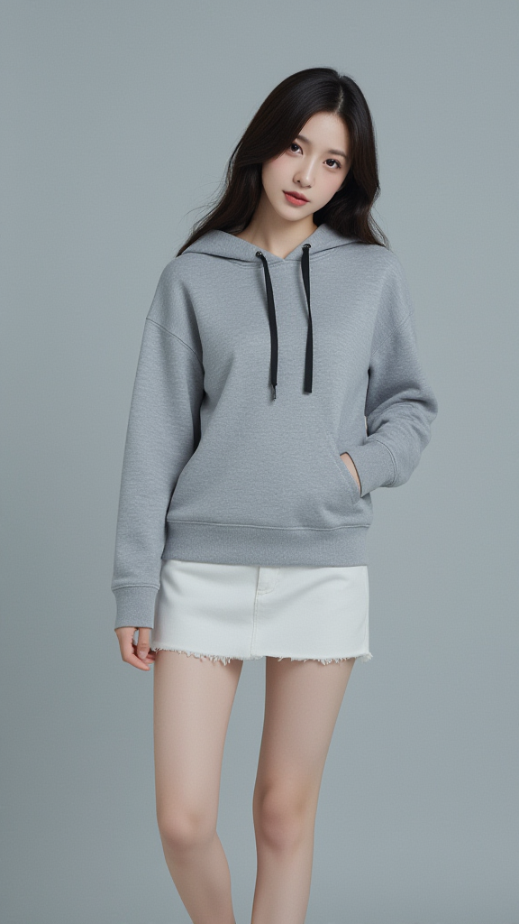 白色短裙女孩