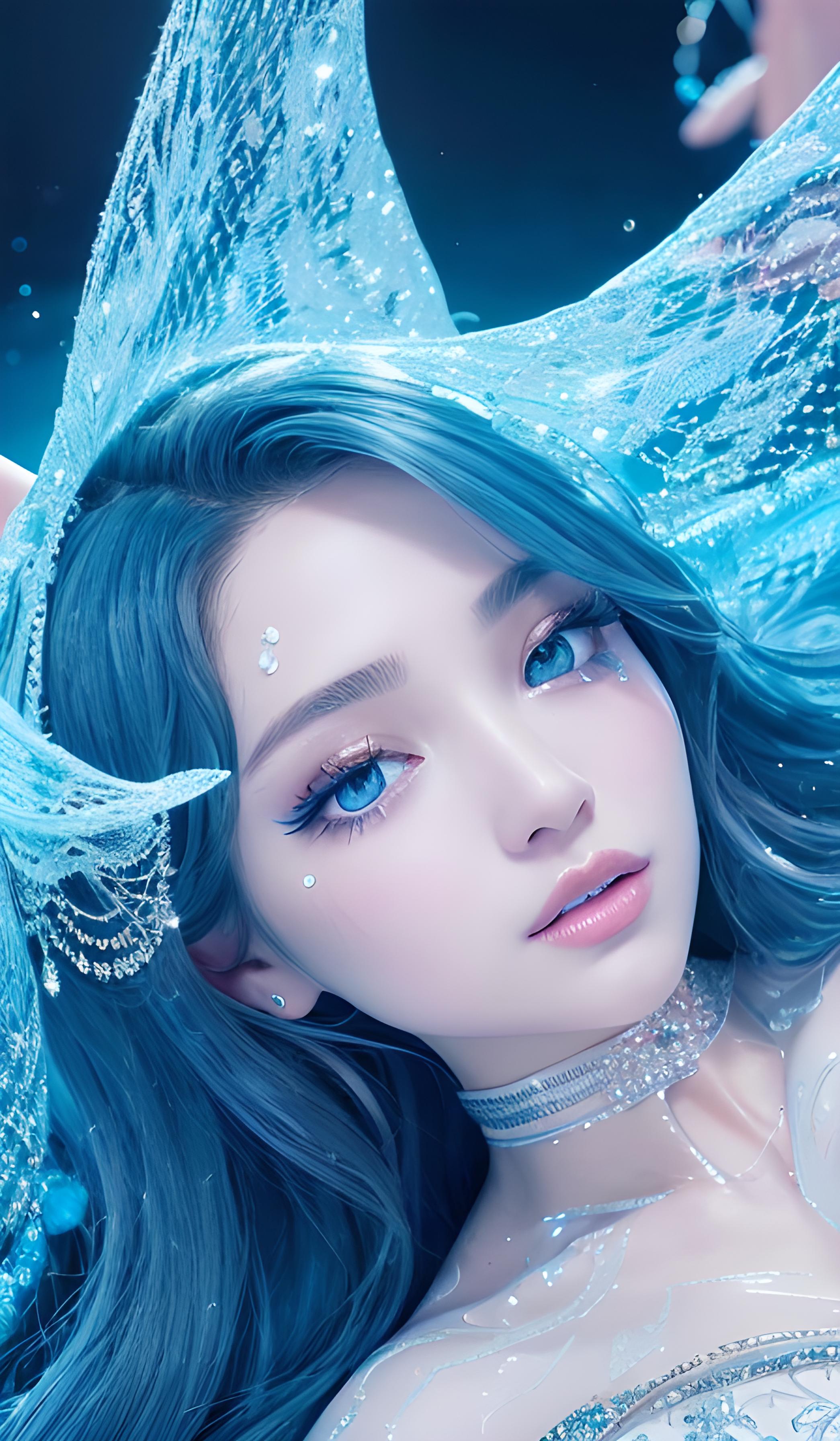 蓝色海洋女神