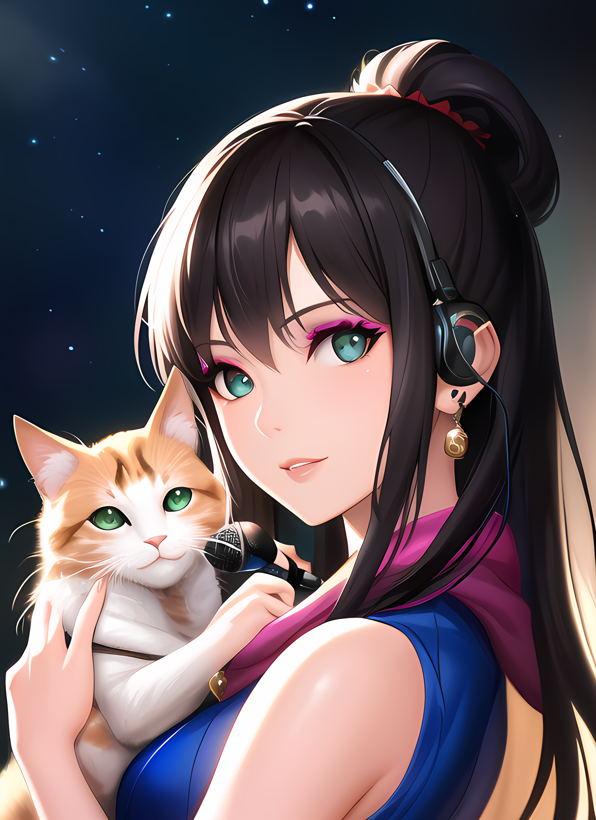 少女和猫