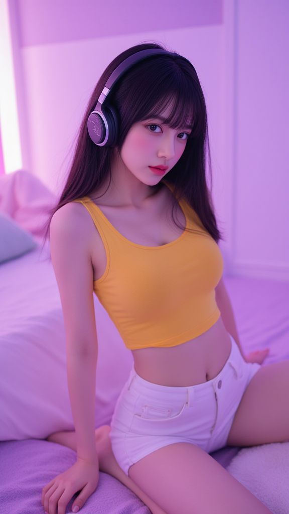 耳麦少女