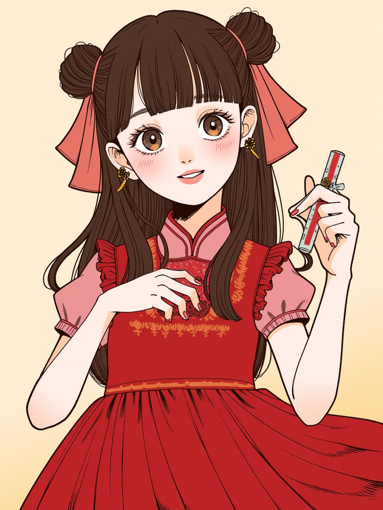 红裙小女孩_韩系风尚