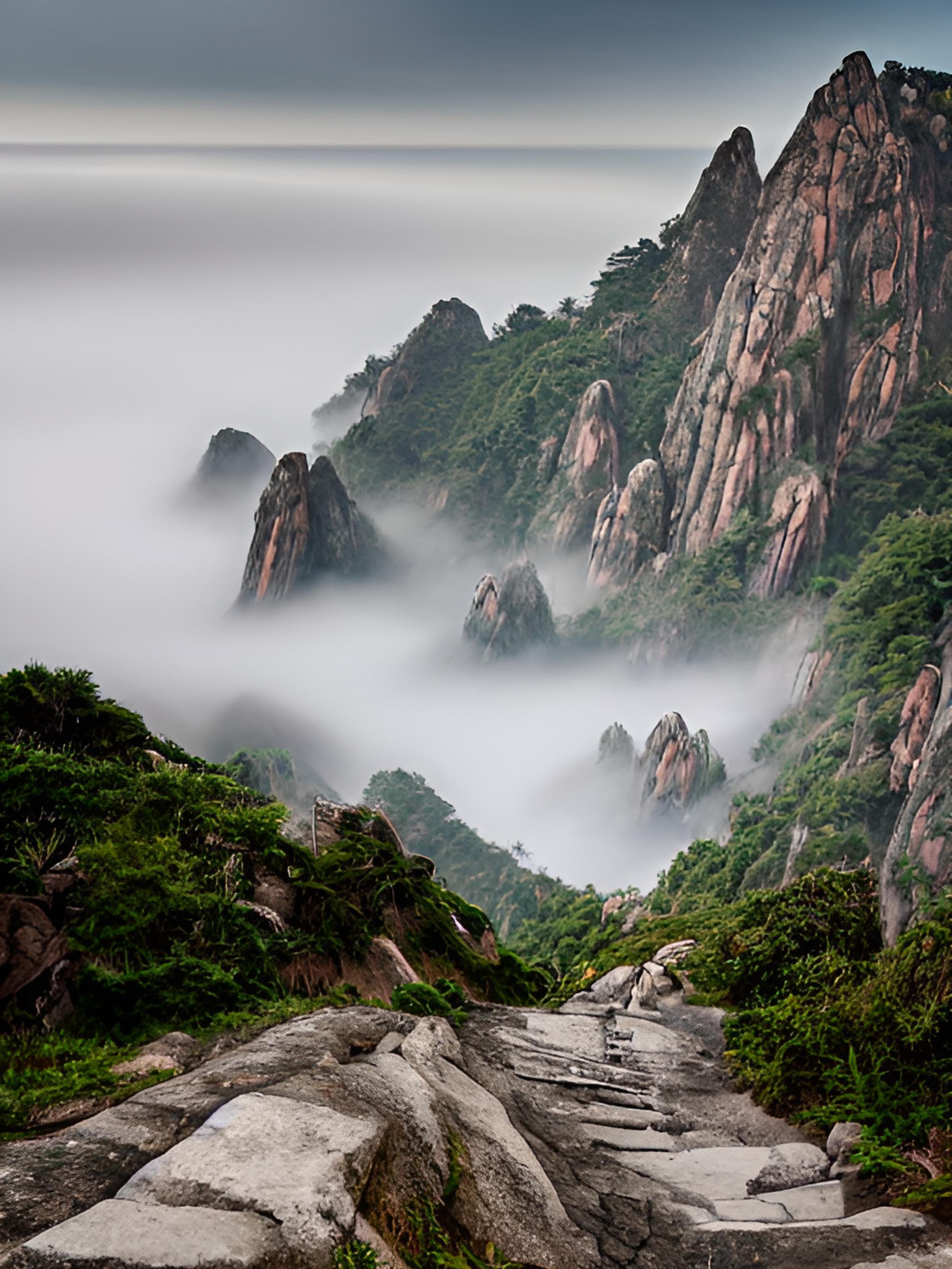 清晨 黄山