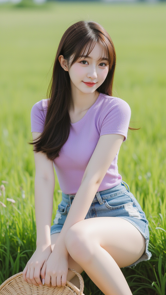 牛仔短裤女孩