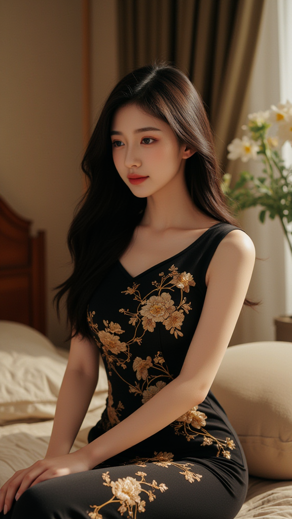 吊带裙女孩
