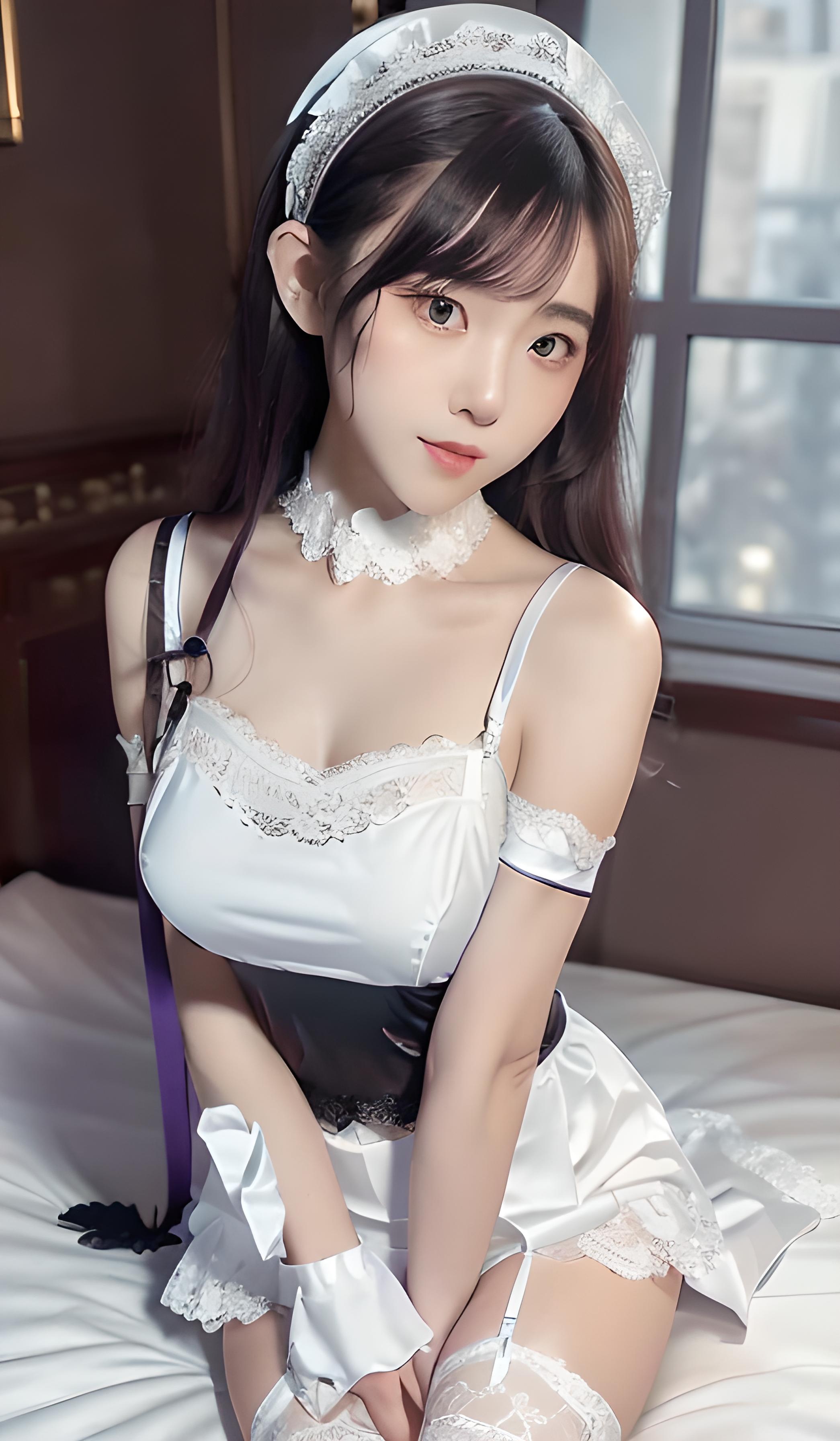 白蕾丝美女