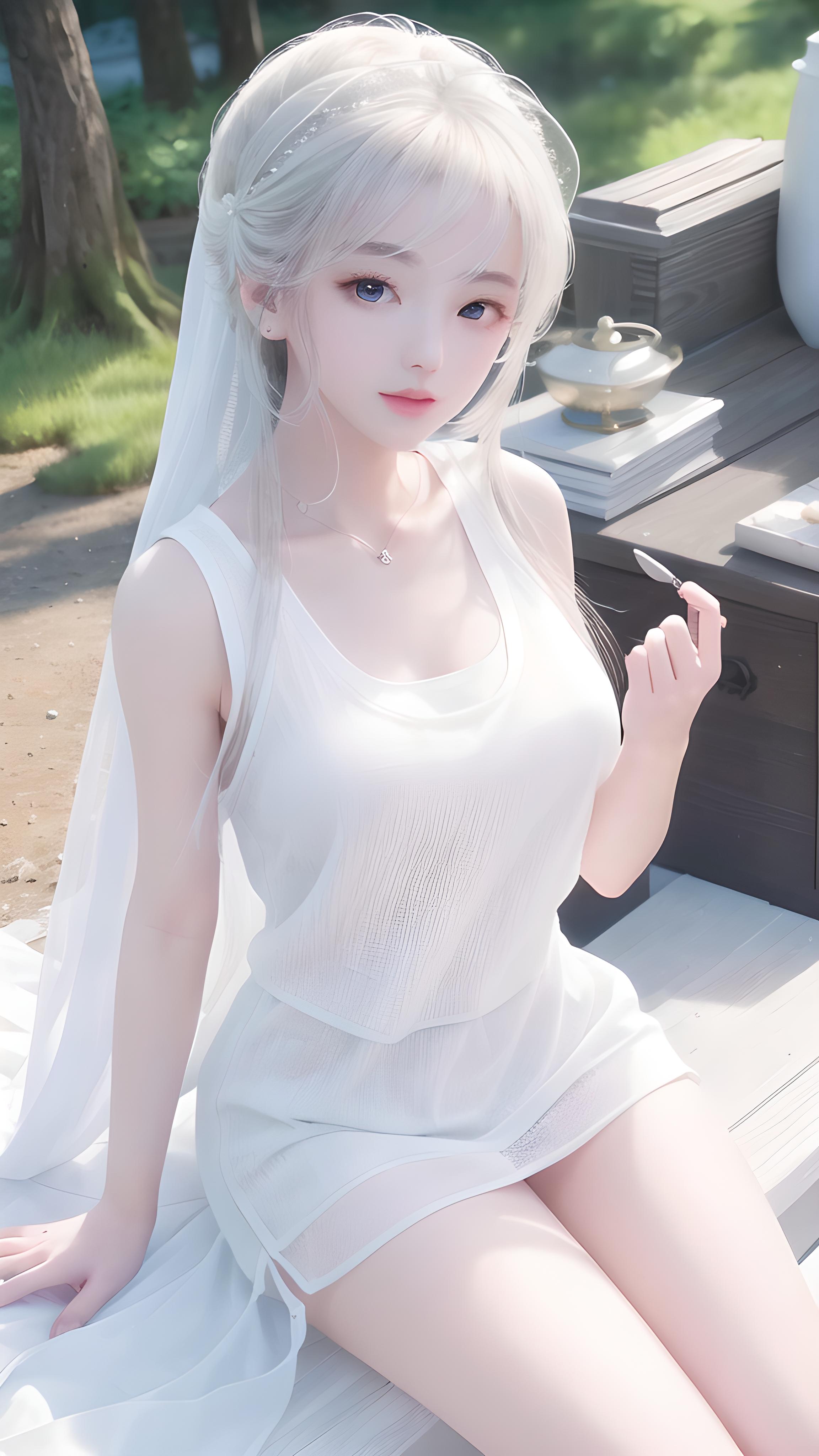 美白肌肤美少女