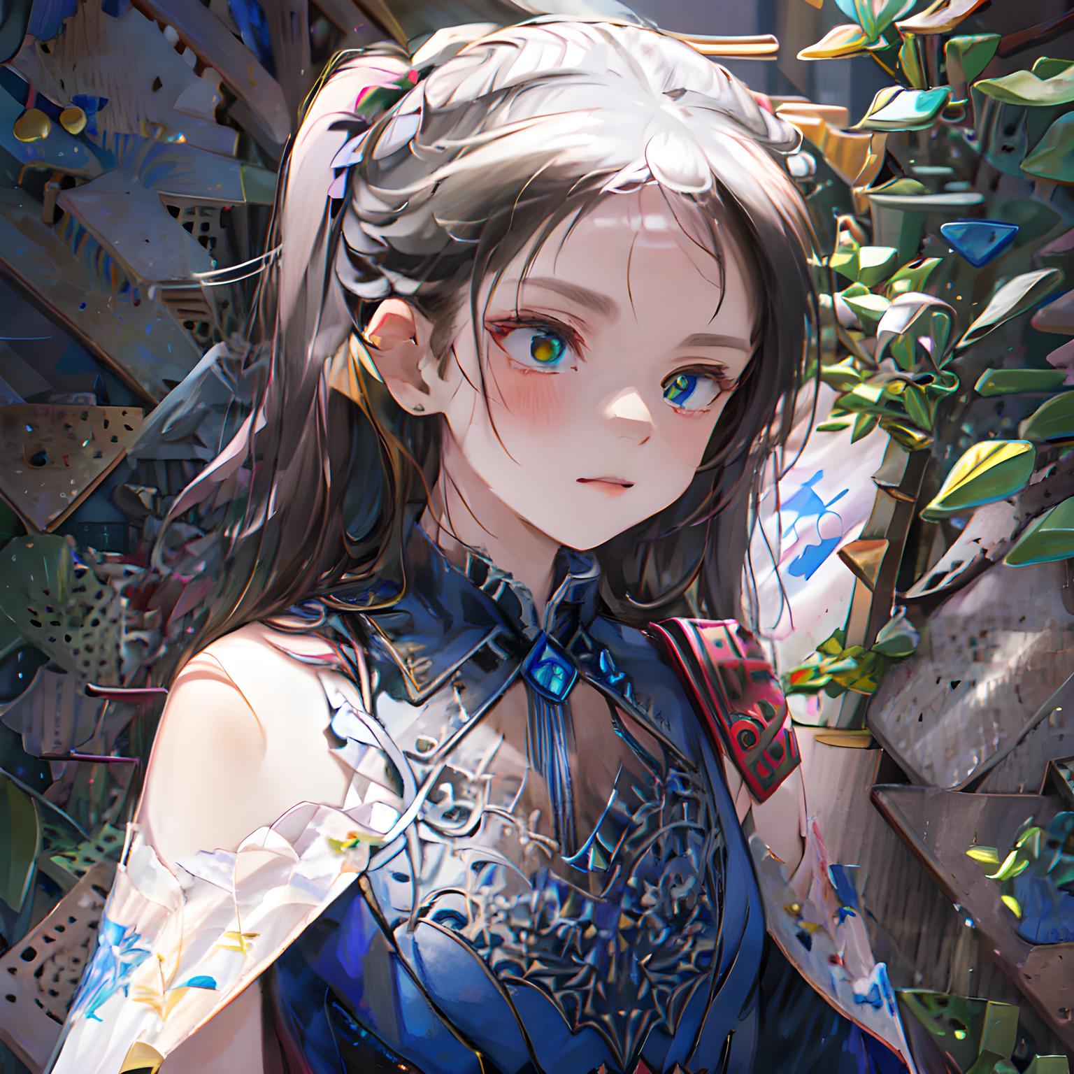 西方油画少女