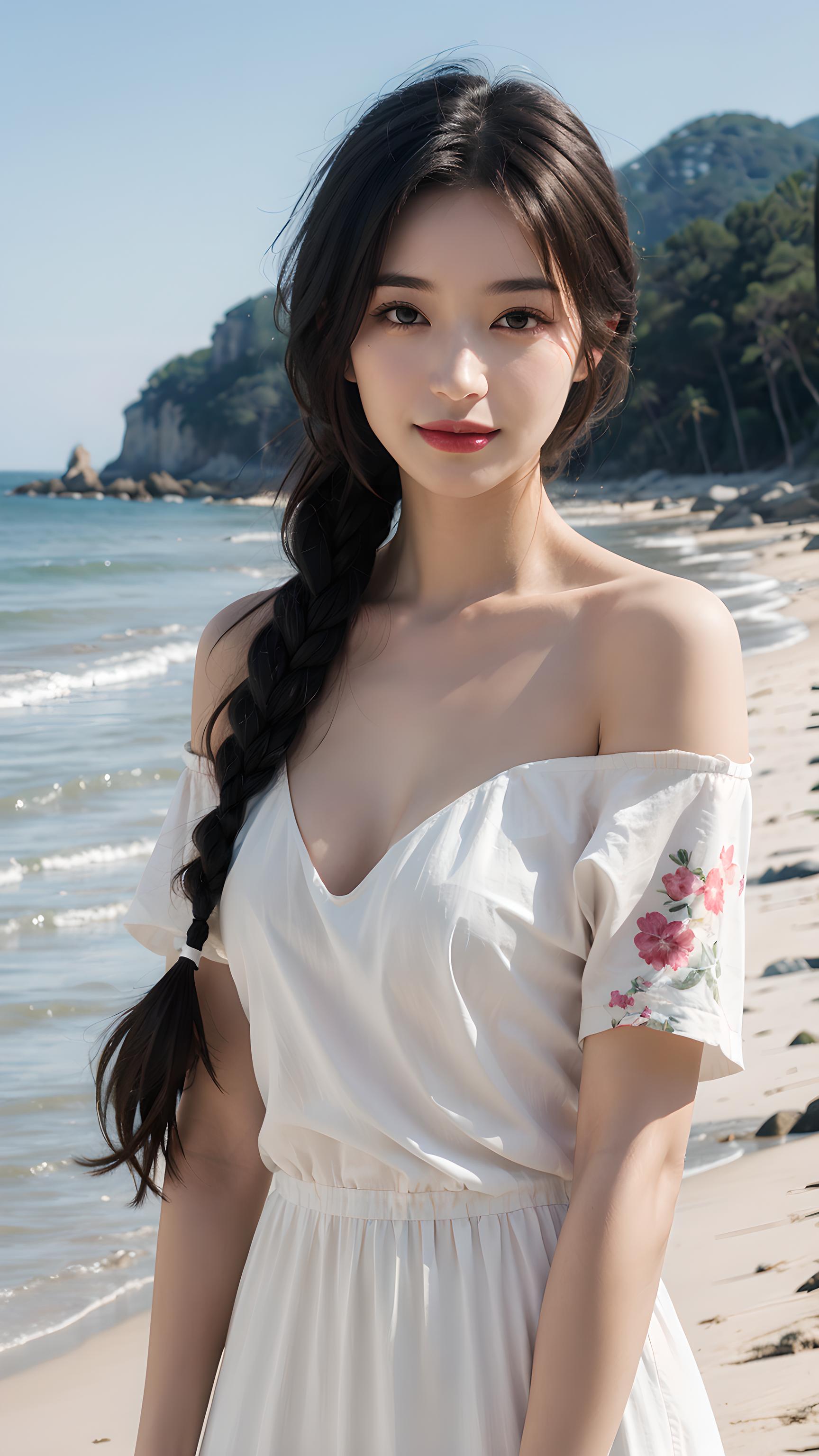 海边美女