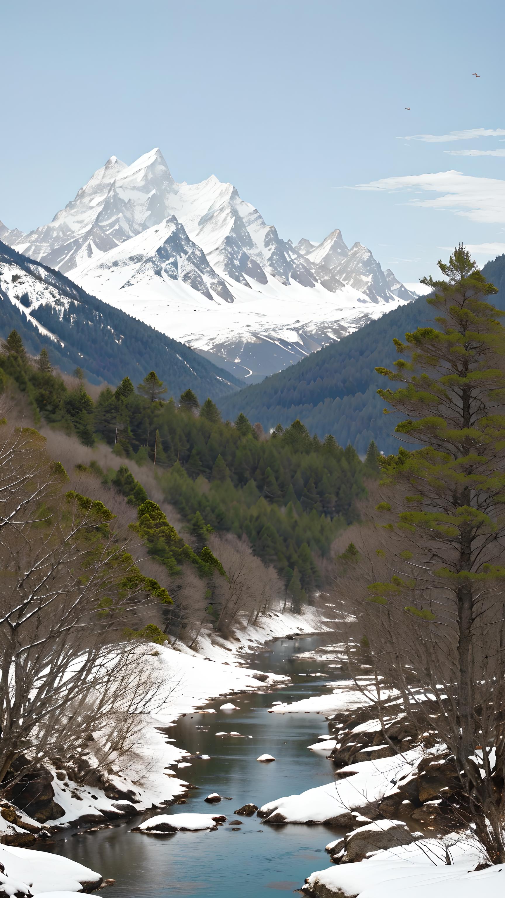 雪山脚下