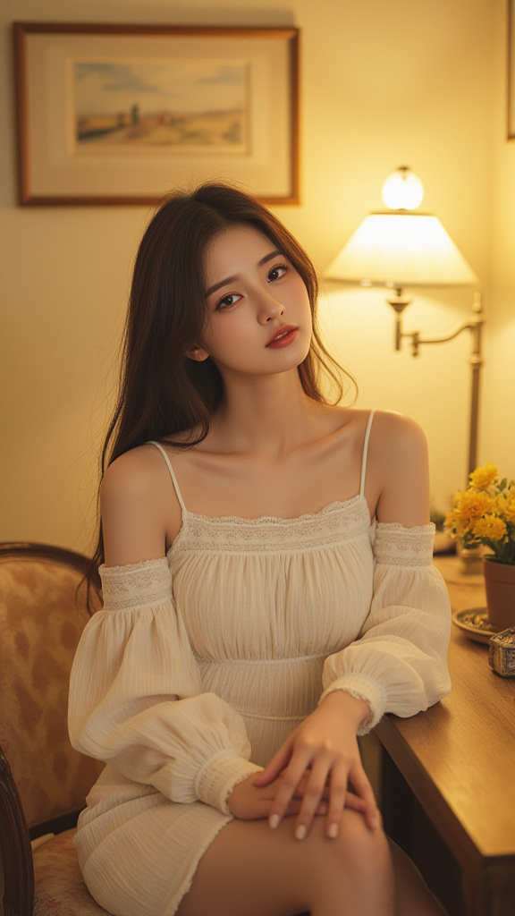 吊带裙女孩