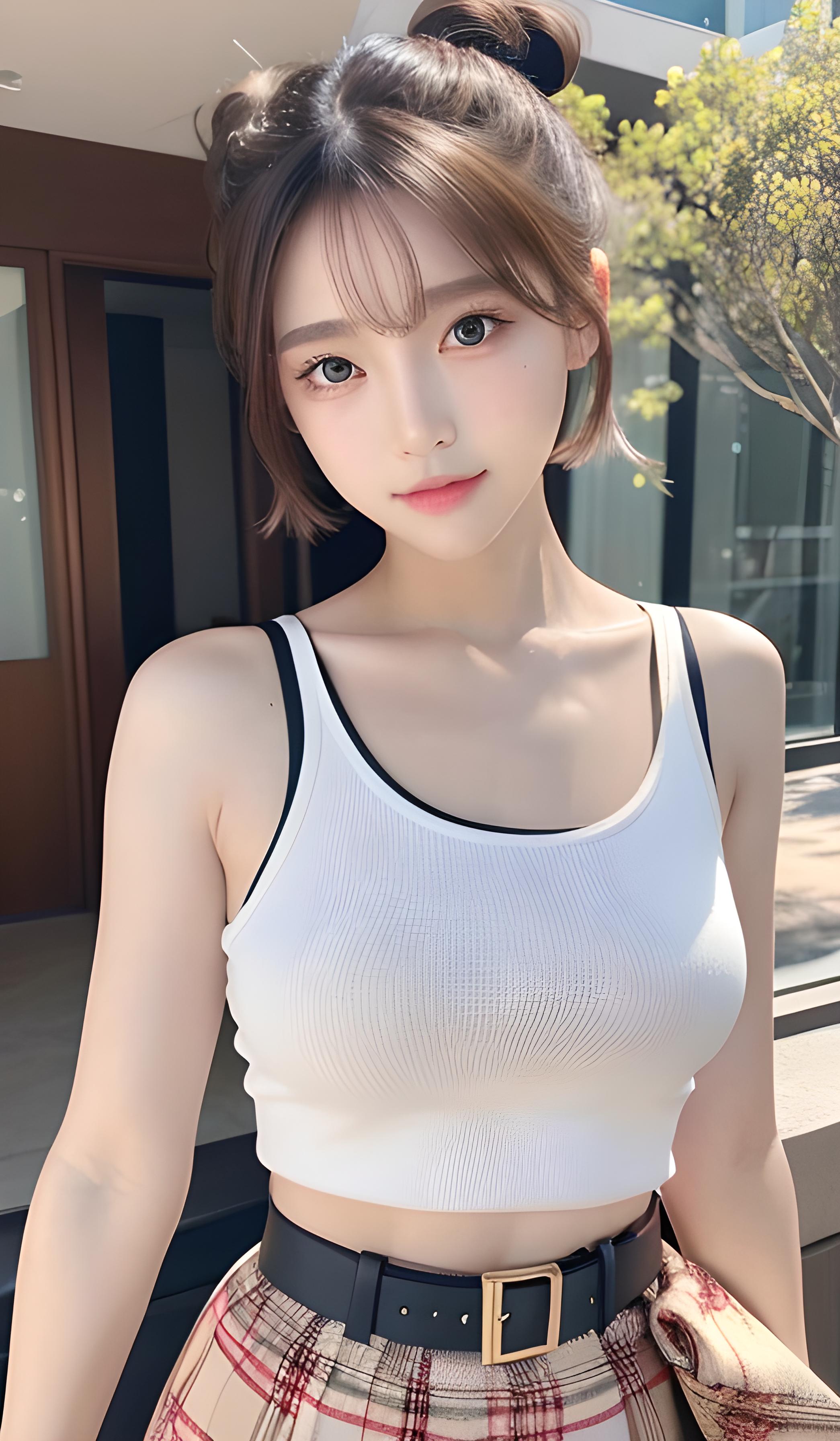 丸子头女孩