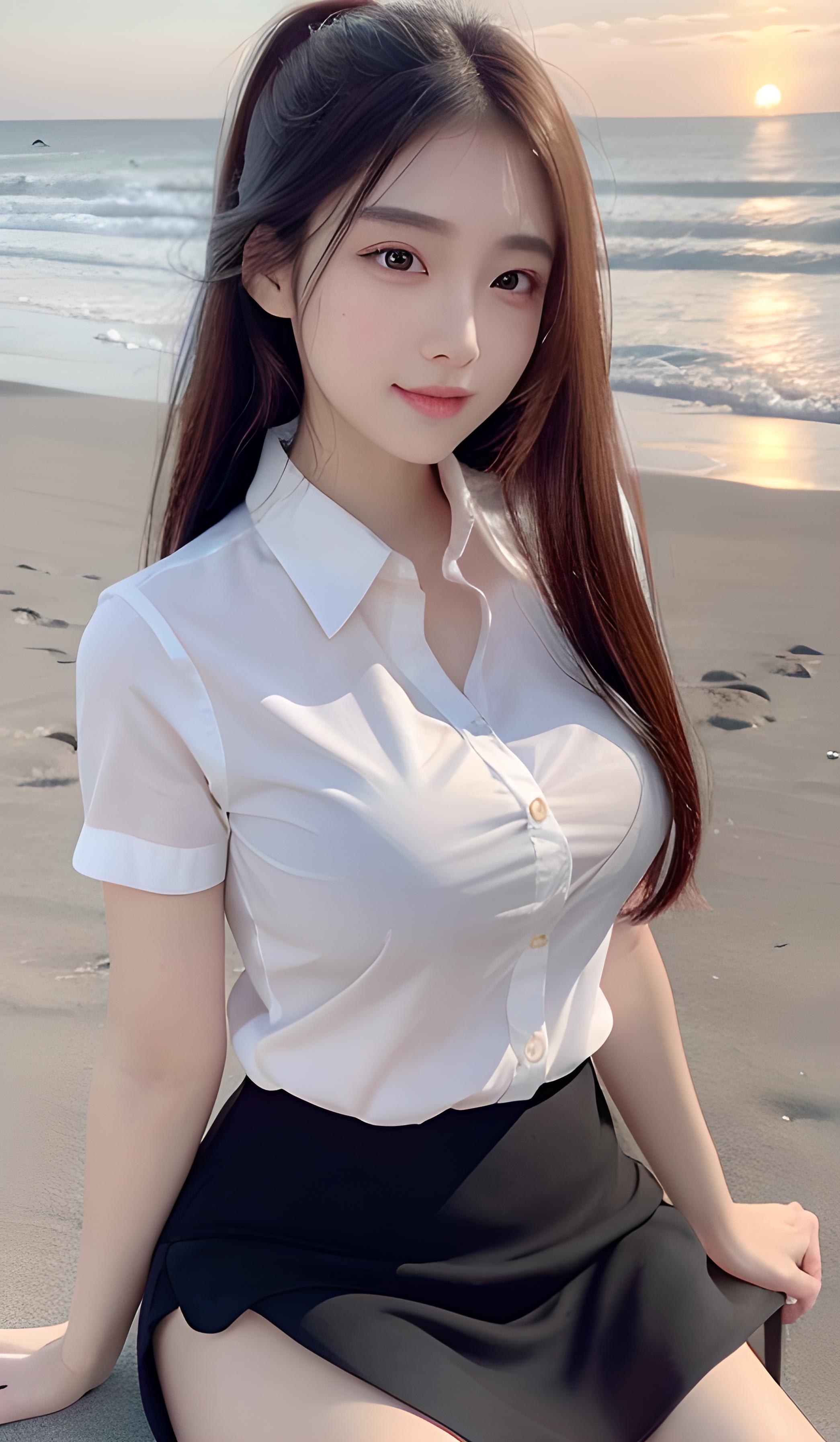 海边美女