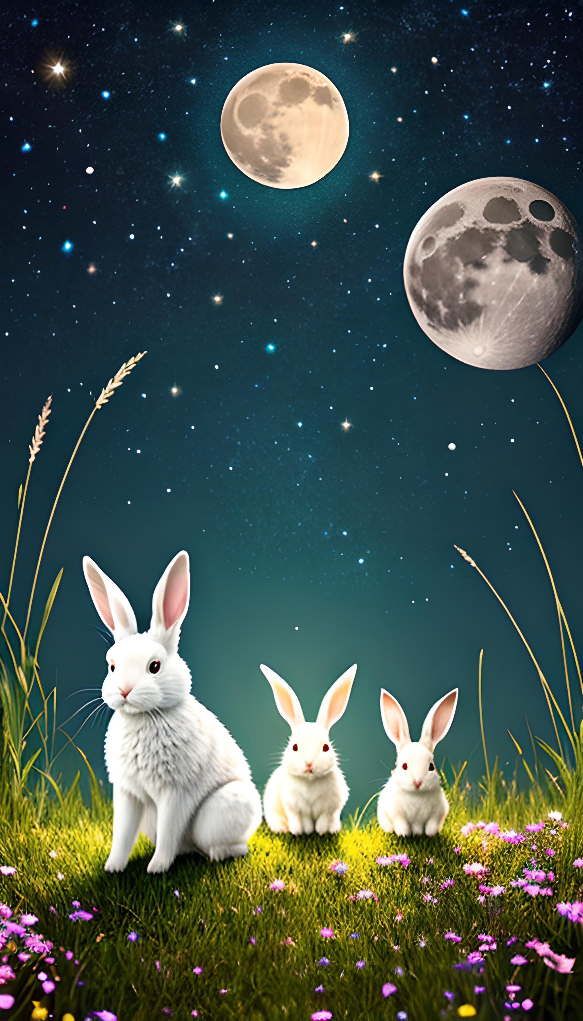 月光下的小白兔