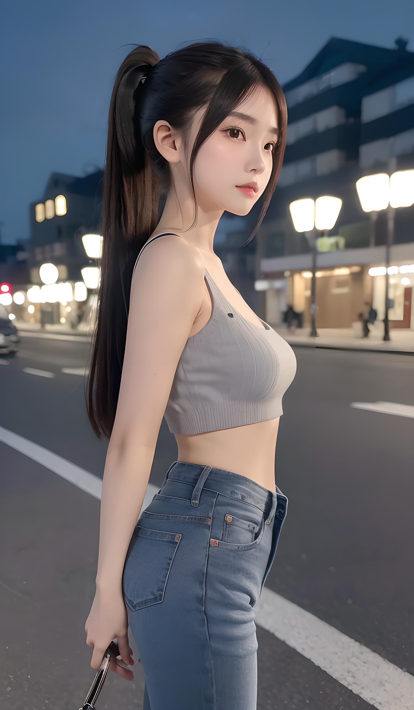 路边的美少女