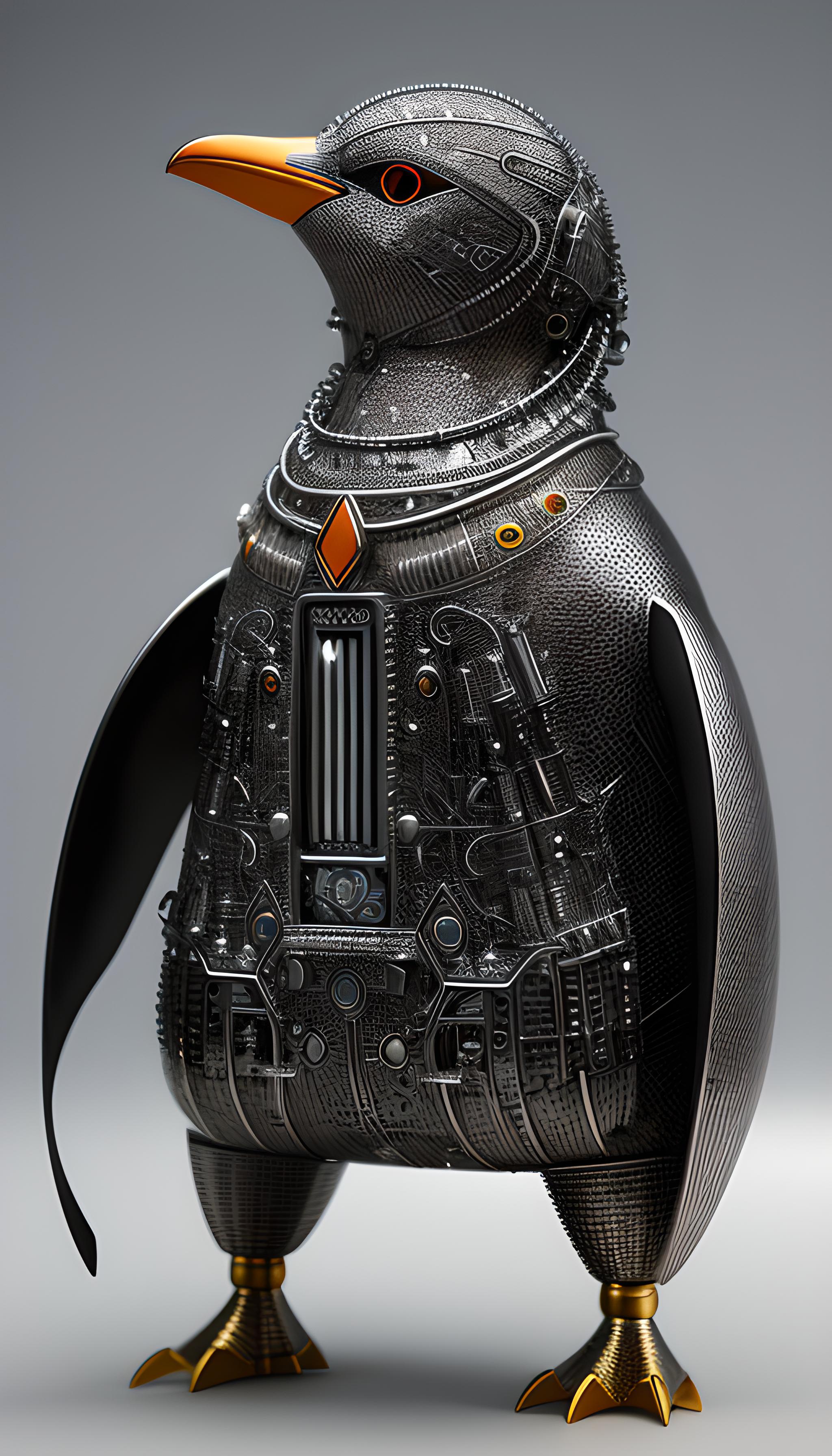 Metal penguin