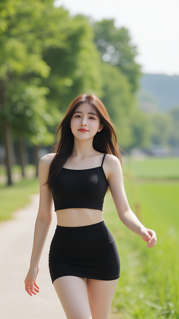 黑色套装女孩
