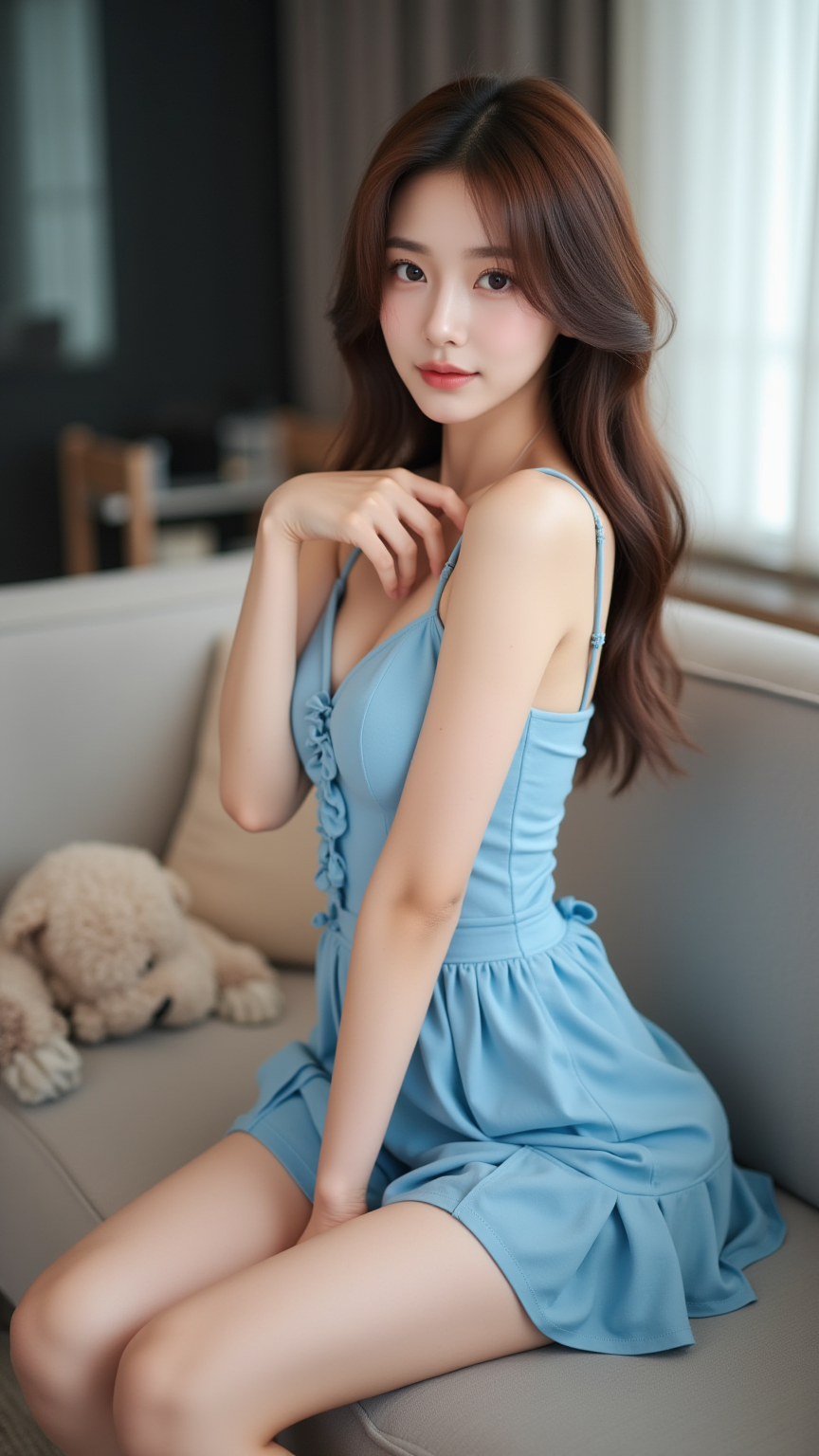 吊带裙子女孩