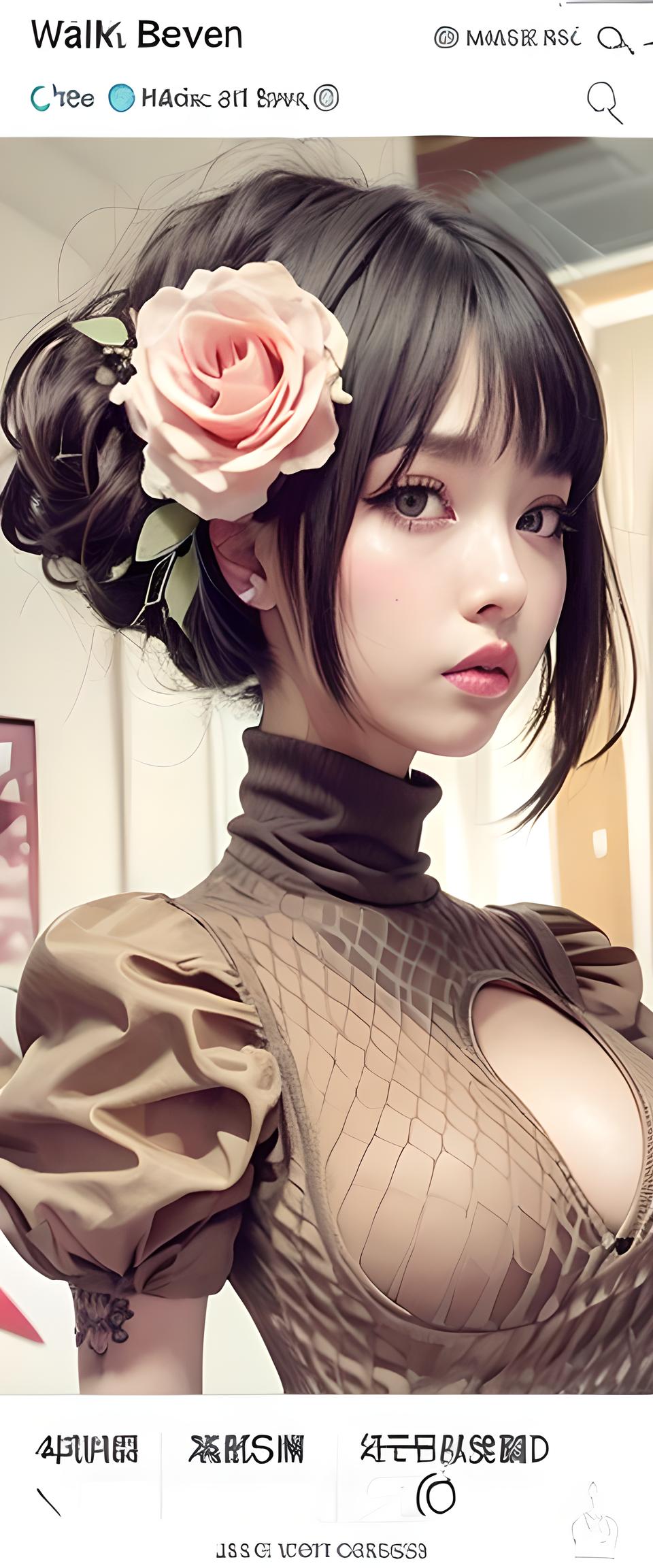 原子朋克玫瑰🌹髮色美少女。