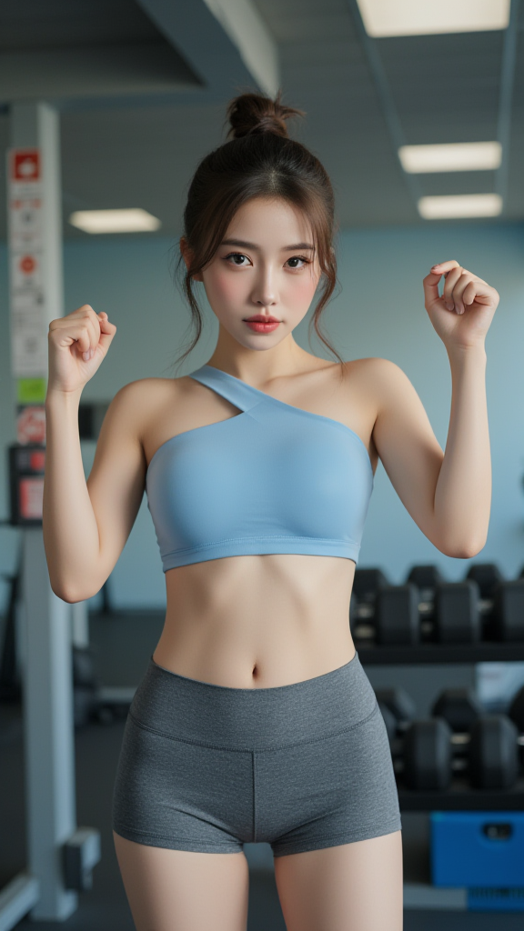 丸子头女孩