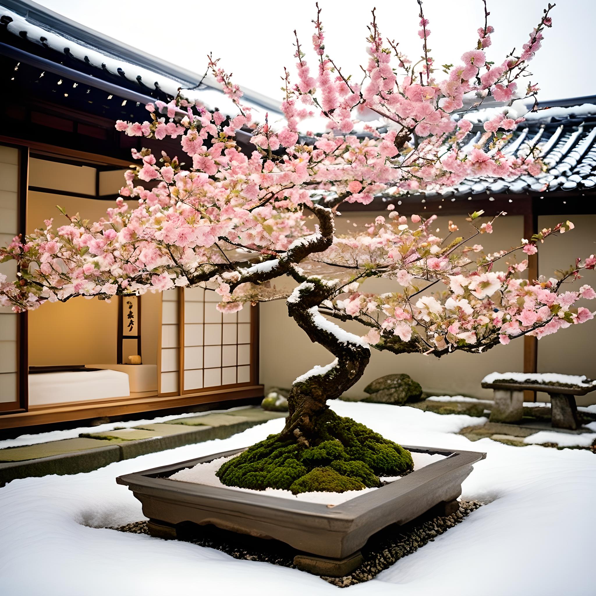 Japanese courtyard.