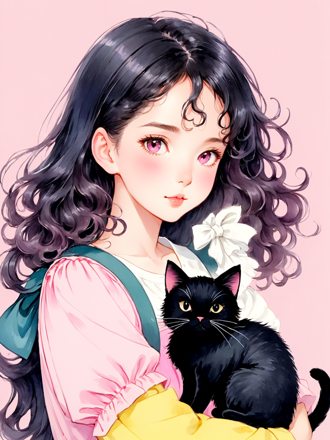 小女孩的猫