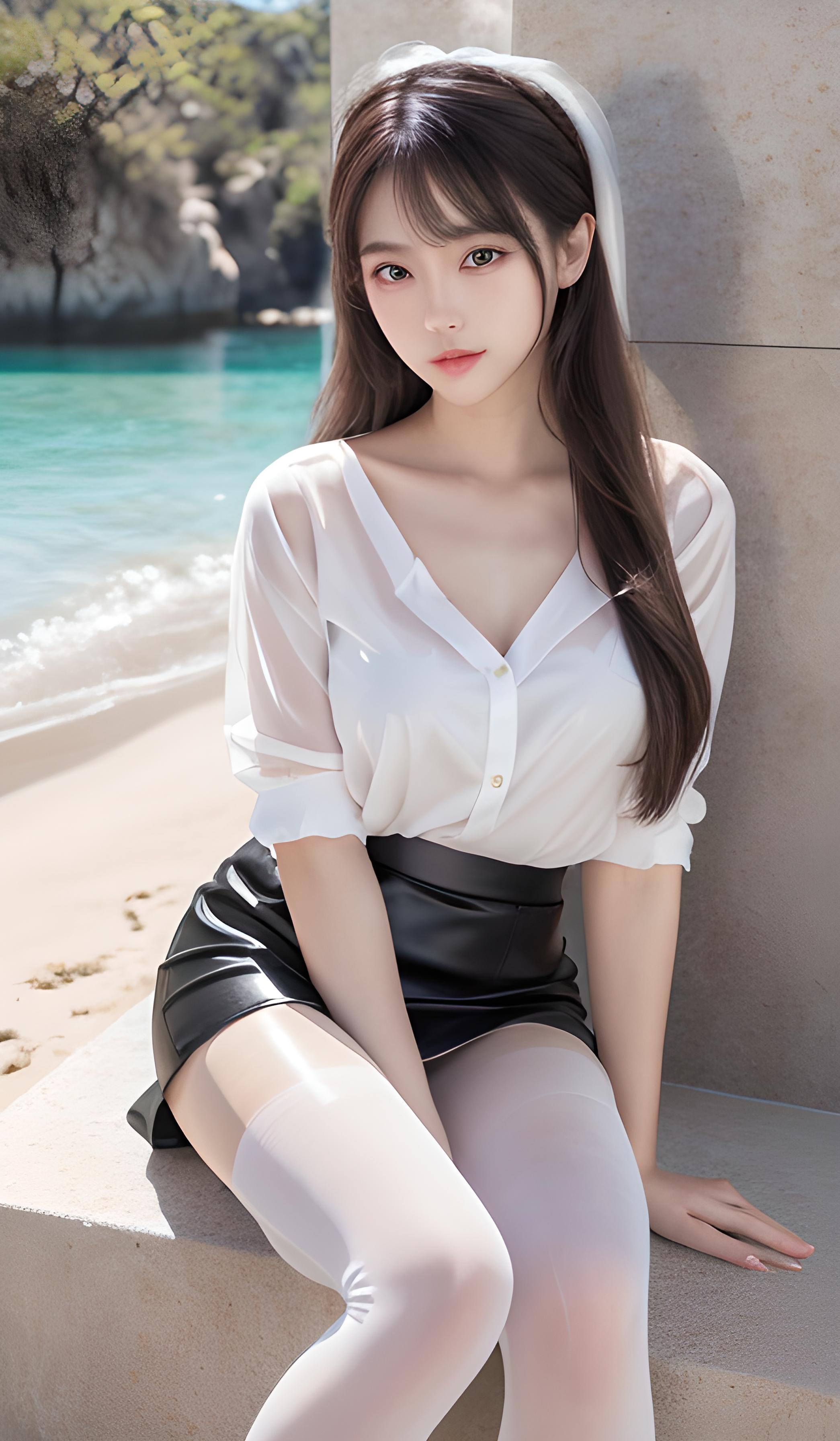 海边美女