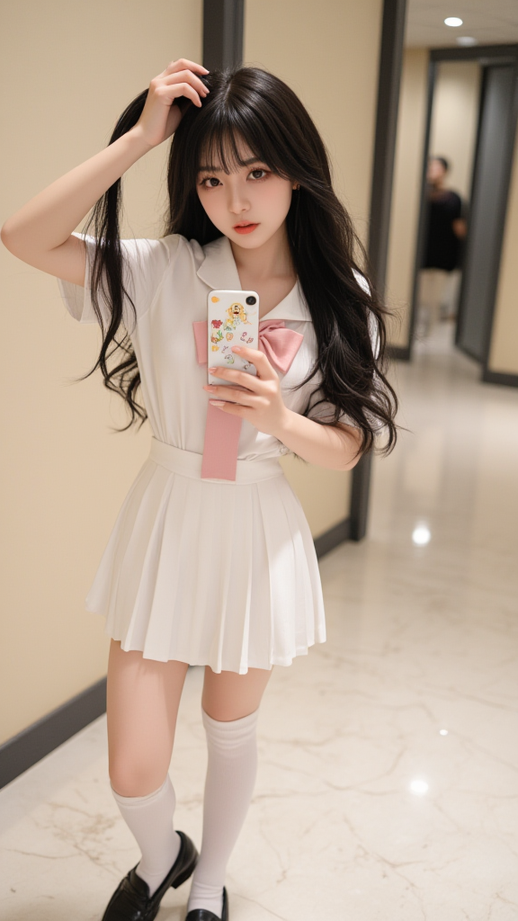 白色连衣裙女孩