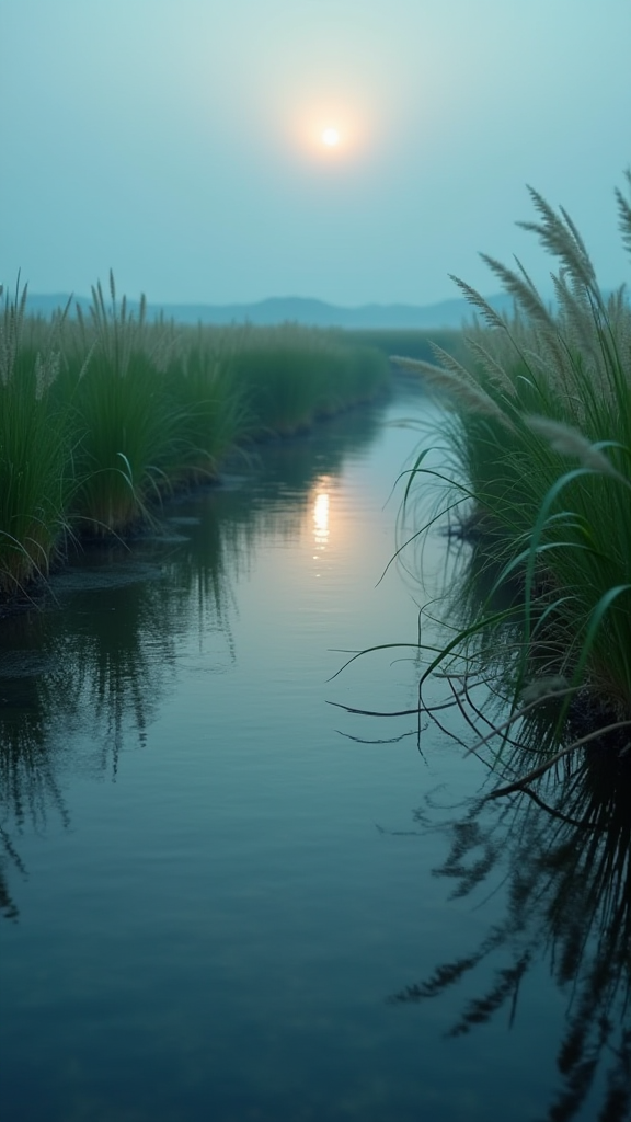 田野景色模糊美