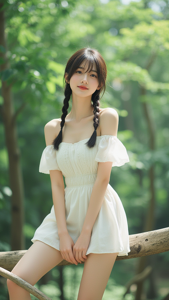 树林里的女孩